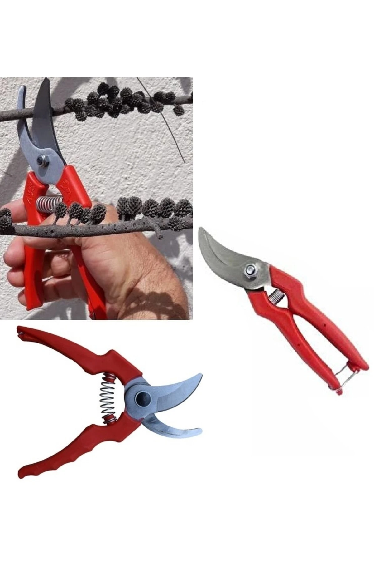 Bahçe Bağ Budama Makası Ağaç Dal Kesme Testeresi Eldivenli Bahçe Seti