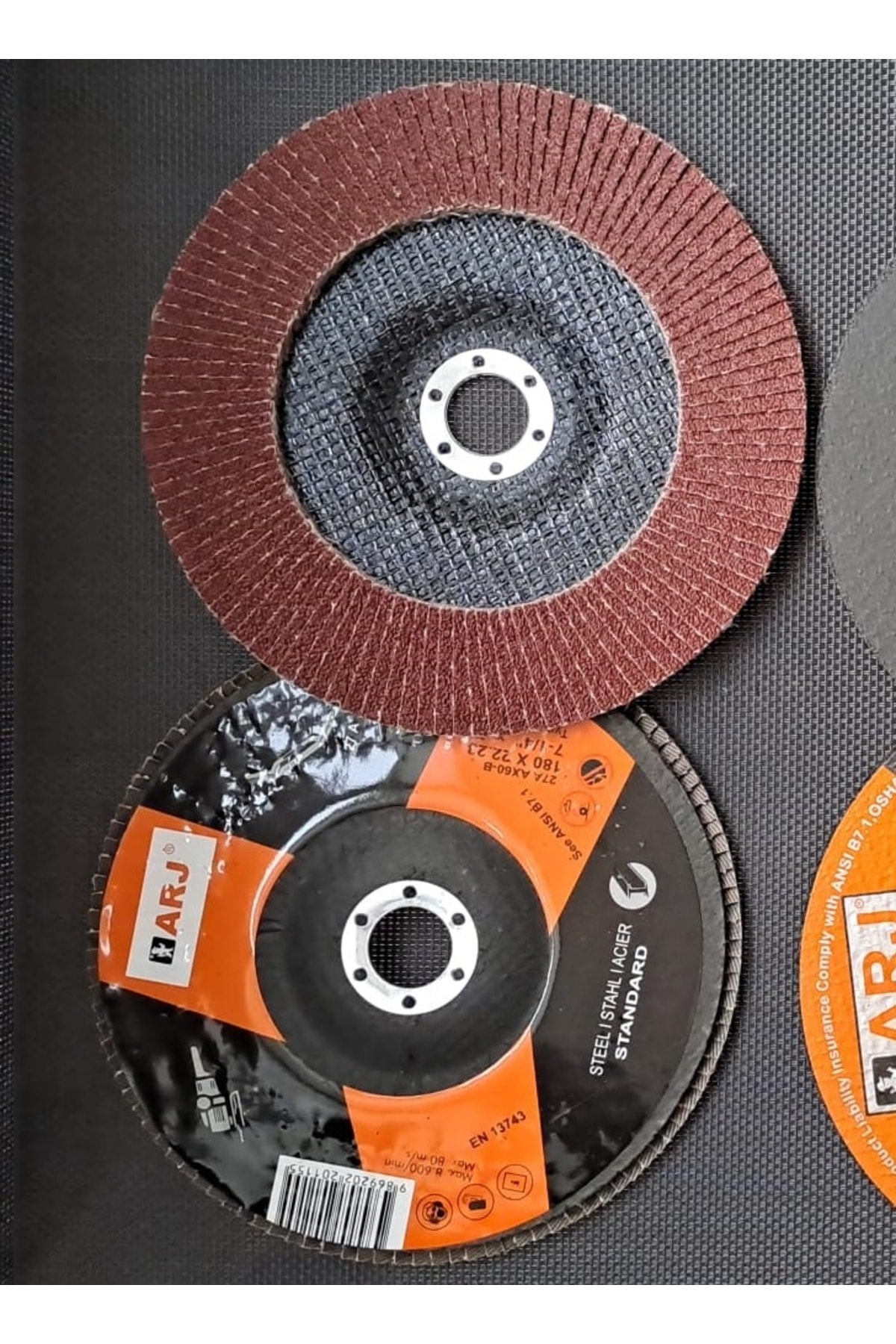 180mm flap disk zımpara Seti taşlama makinesi için büyük form metal ahşap zımparalama diski 5 adet