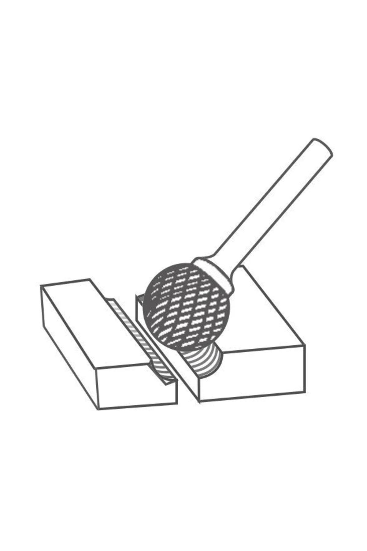 D tipi Top Başlı elmas - Karbür Freze Ucu 3.0 Mm (dremel Uyumlu)