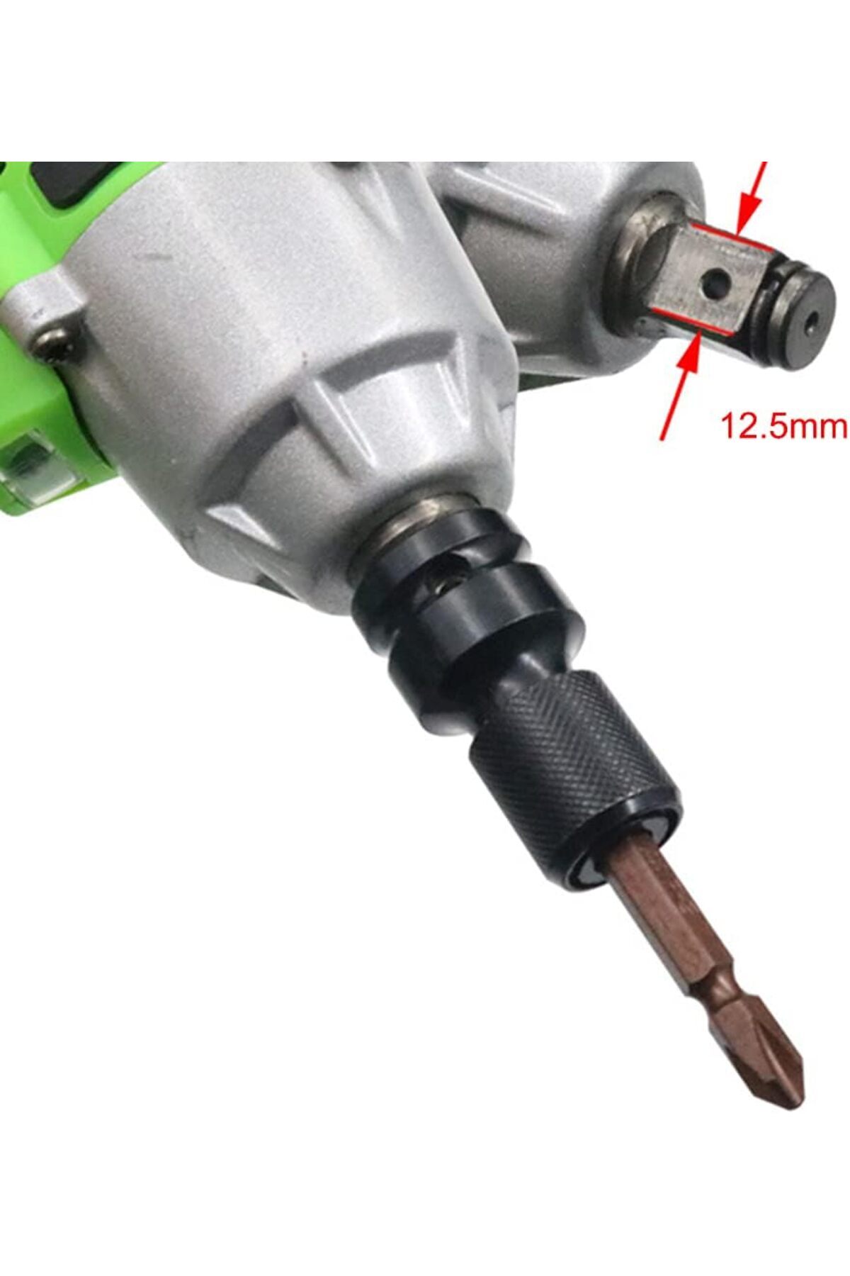 Somun Sökme Darbeli Matkap Makinesi Için 2li Mandrenli Bits Adaptörü Tornavida Vidalama Sökme Takma
