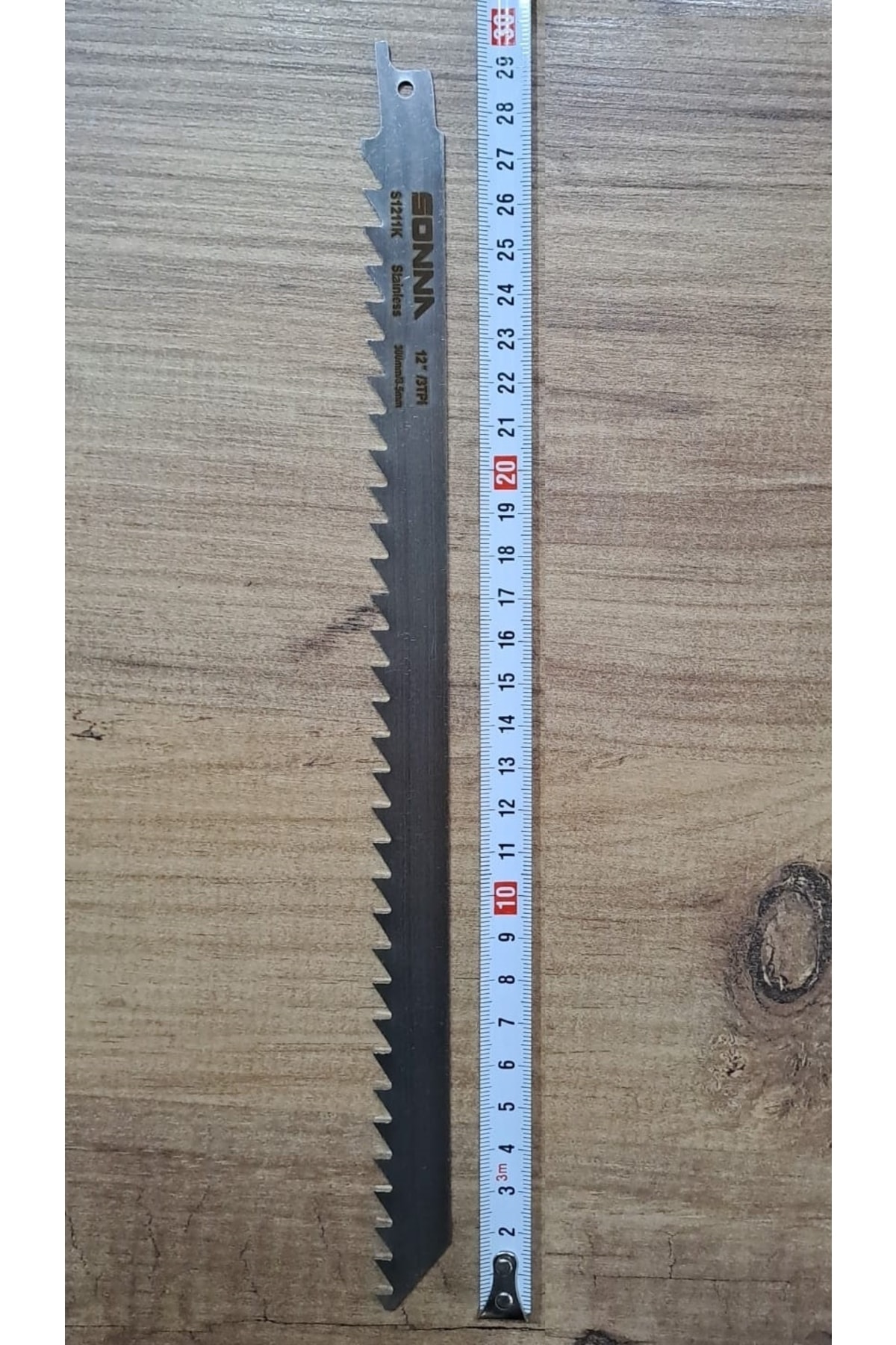 Tilki Kuyruğu Testeresi Ve Bileme Eğesi Kemik Ahşap Buz Odun Kesme Ucu Paslanmaz Çelik 300mm (30cm)