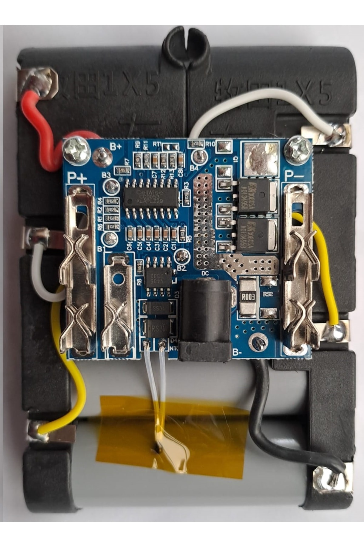 Şarjlı Batarya Grubu 5 Li 18650 Li-ion Pil 18v 2000 Mah Pcbli Şarj Bms Devreli Pil Seti Okul Proje