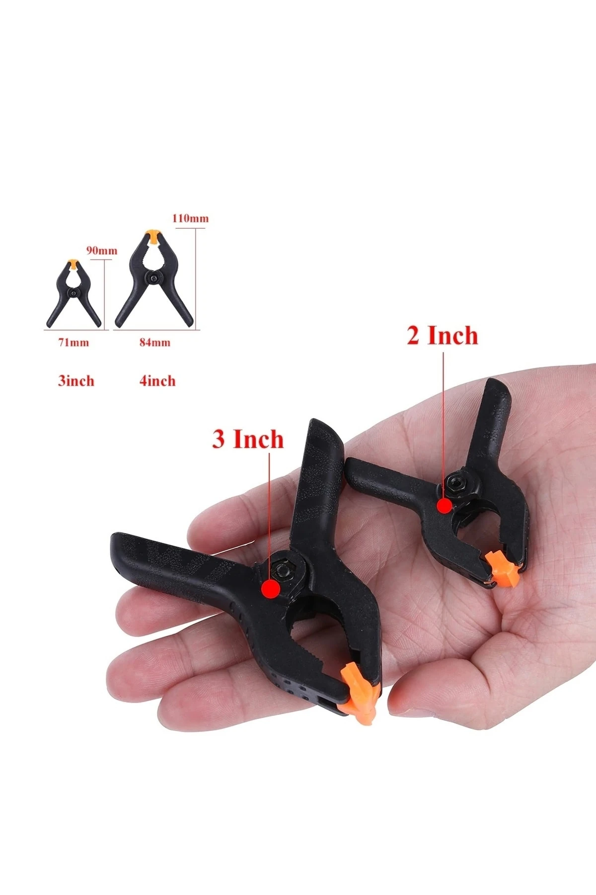 Şezlong Havlu Mandal Yaylı Kıskaç Seti Plastik Yaylı Mengene Işkence  Güçlü Çeneli 4 Parça