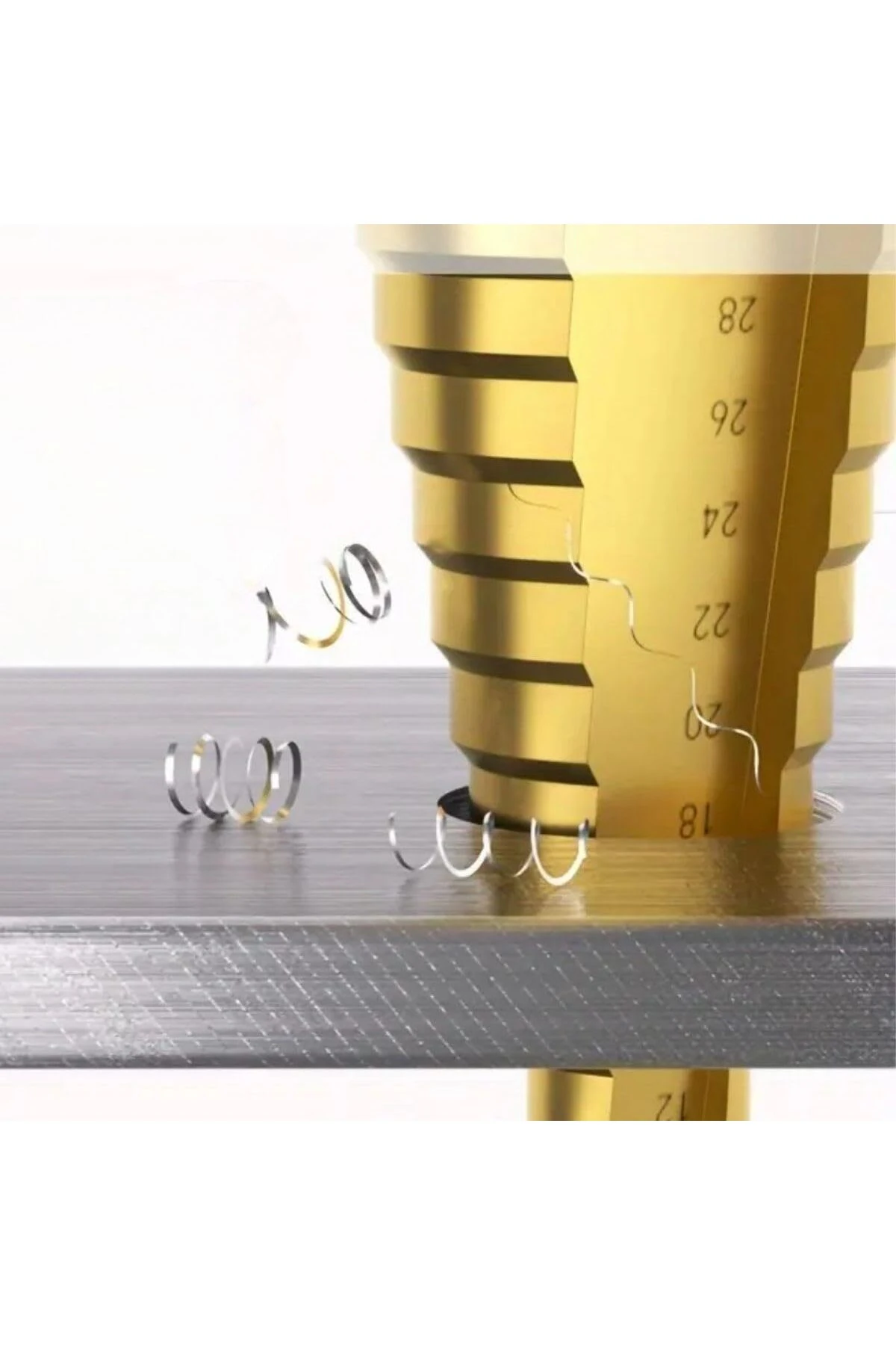 HSS Matkap Freze Uc Seti Pah Kırma Raybalama Kademeli Adım Delik Açma ucu Kozalak Kesici Titanyum