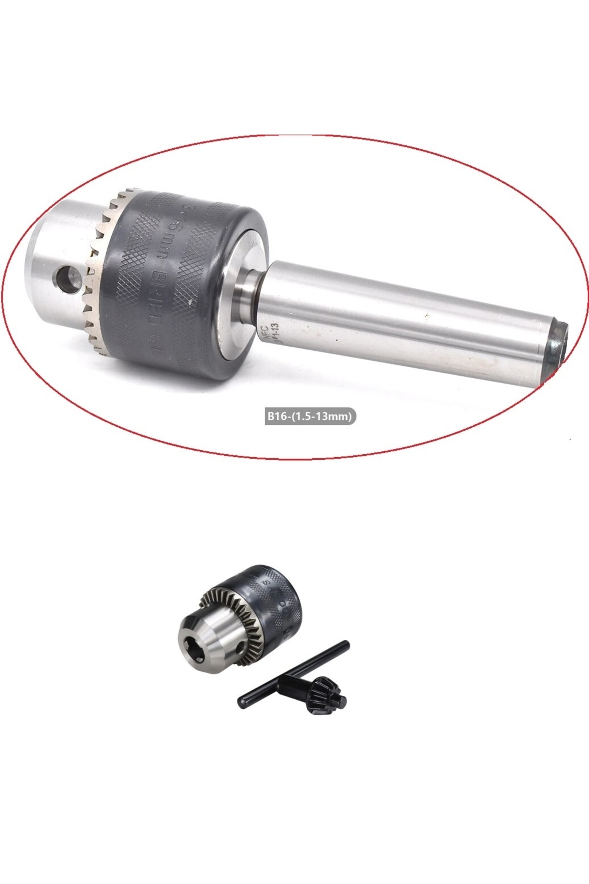 1.5-13mm B16 Mandren Konik Matkap Aynası Çelik Anahtarlı Mandiren