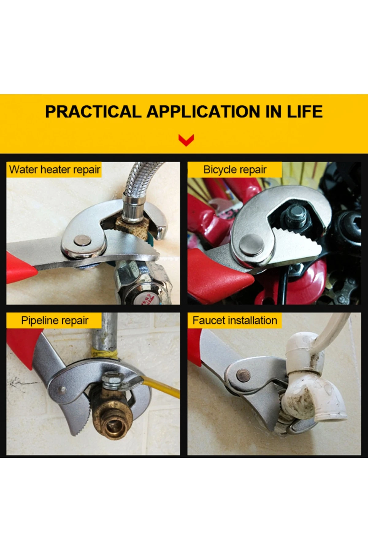 Tesisatçı Çok Fonksiyonlu Wrench Snap N Grip 8-32mm Akıllı Anahtar Ford Pense Ingiliz Anahtarı 2li