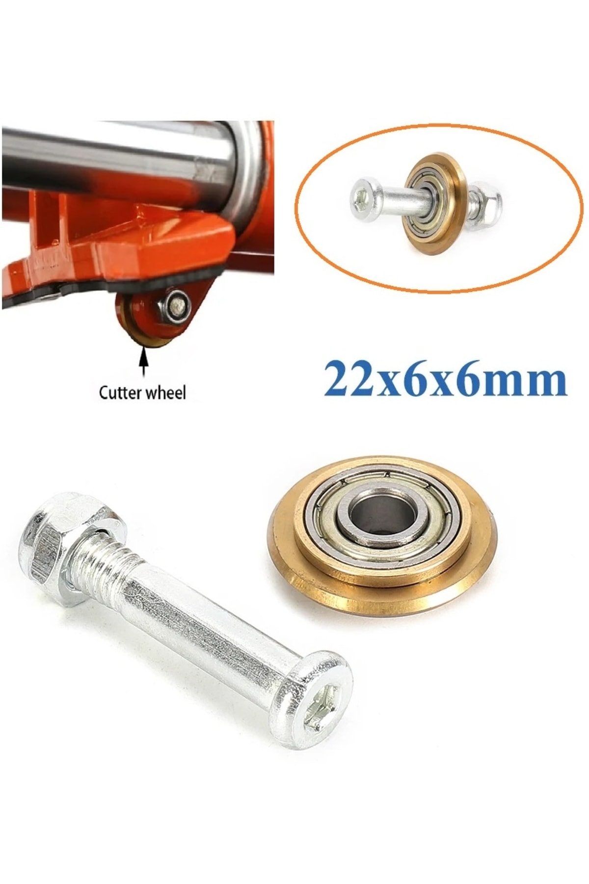 Fayans Kesme Makinesi için Karbon Elmas Tekerlek Kesici Disk Yedek Tekelek 22mm