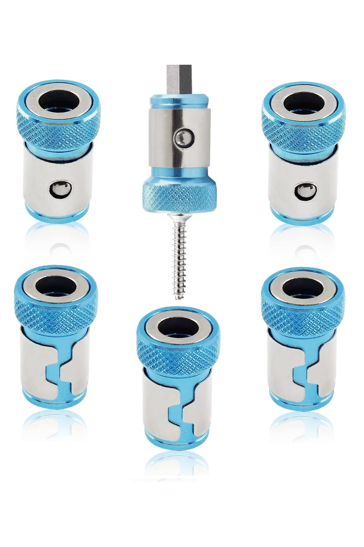 Manyetik mıknatıslama halkası 5 adet Manyetik Vida Tutucu 1/4 ph pz yıldız matkap ucu için