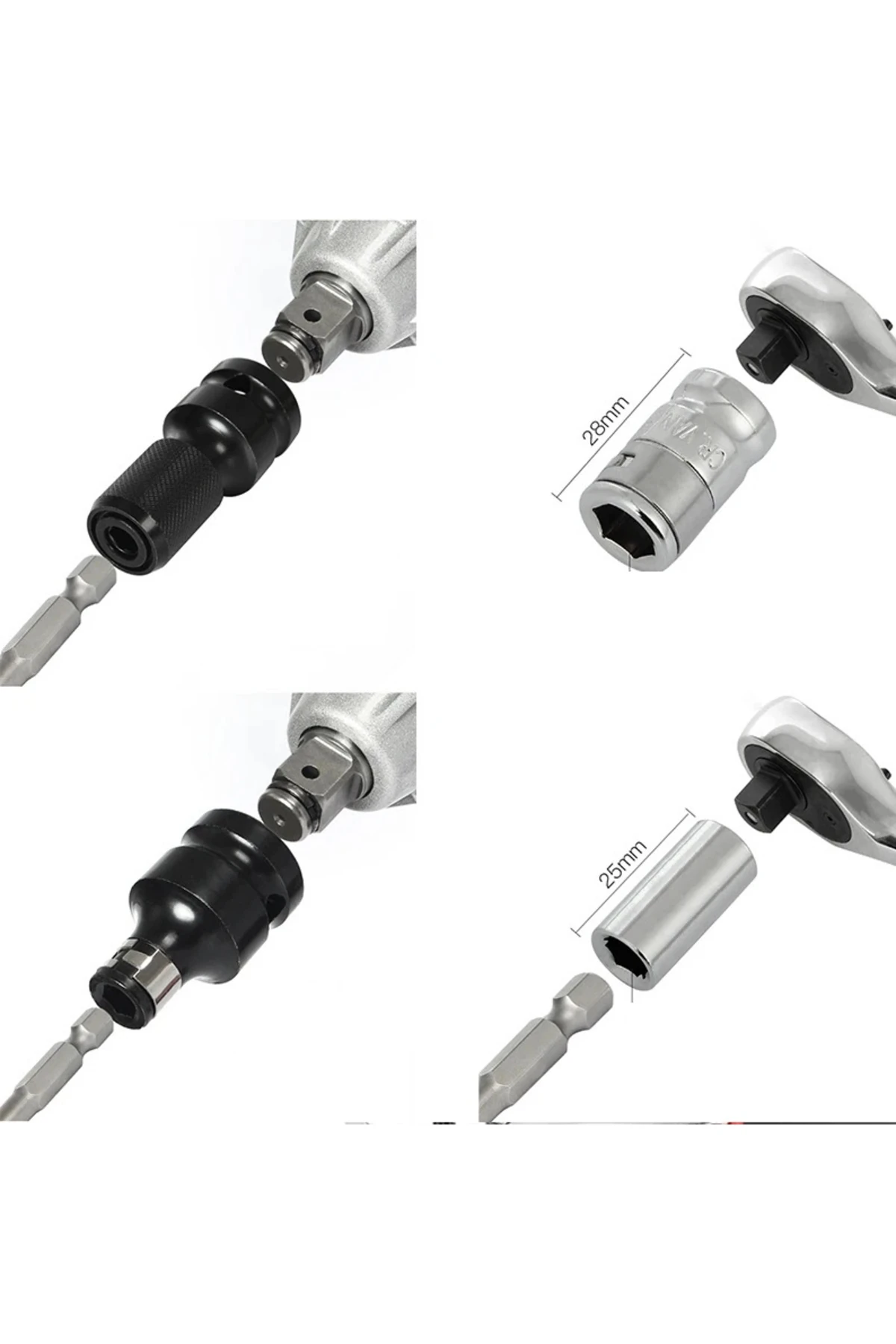 Cırcır Kollu Lokma Anahtarı 1/2 ve 3/8 Fonksionel lokma anahtarı 2si bir arada cırcırlı kol