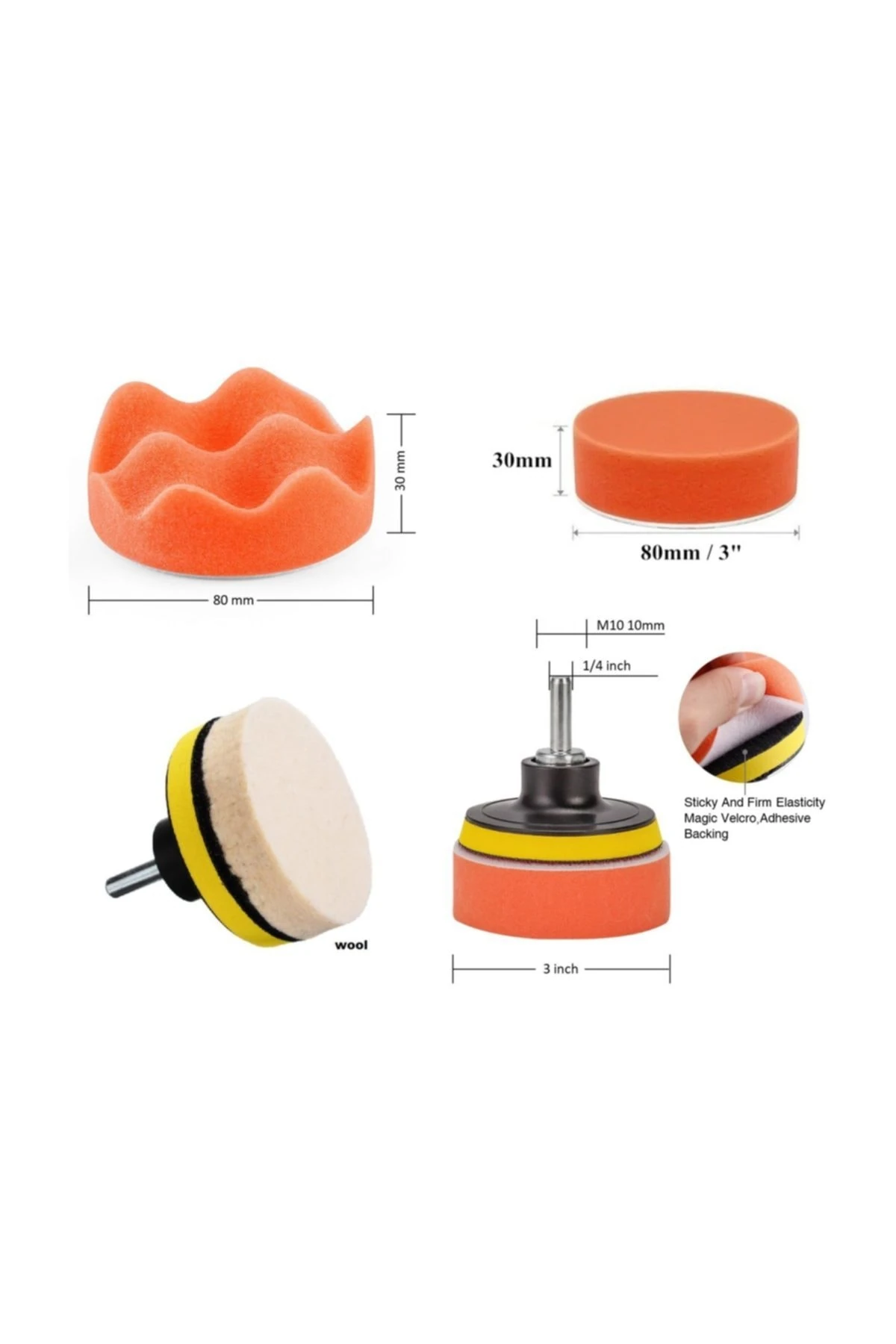 Oto Polisaj  7li Oto Kaporta Far Pasta Cila Boya Koruma Aksesuar Seti