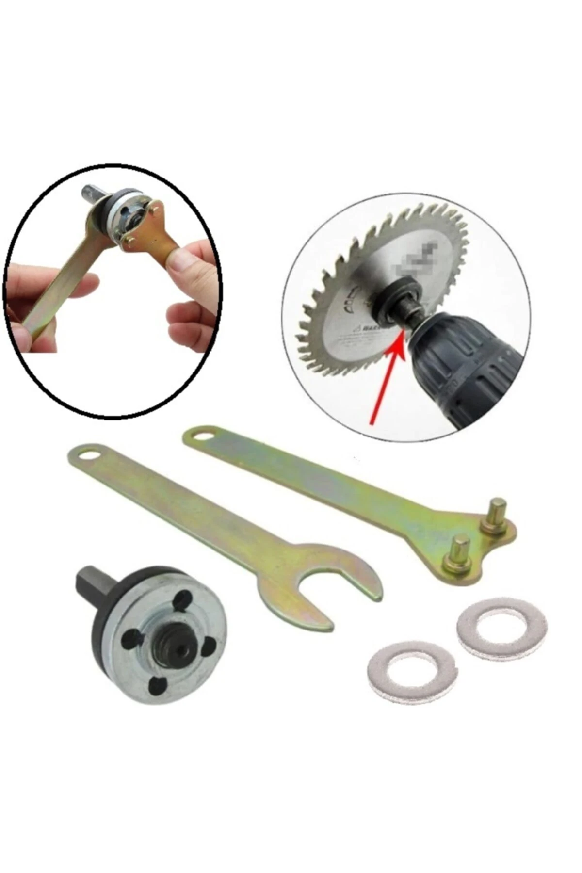 Matkap Disk Bağlama Aparatı Disk Montaj Matkap Adaptörü Matkap Vidası Daire Testere İçin