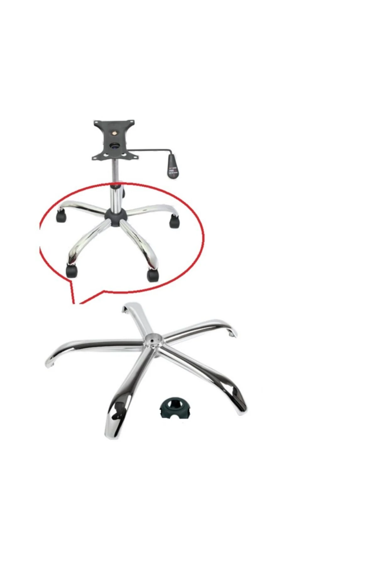 Gri Metal Yıldız Ayak