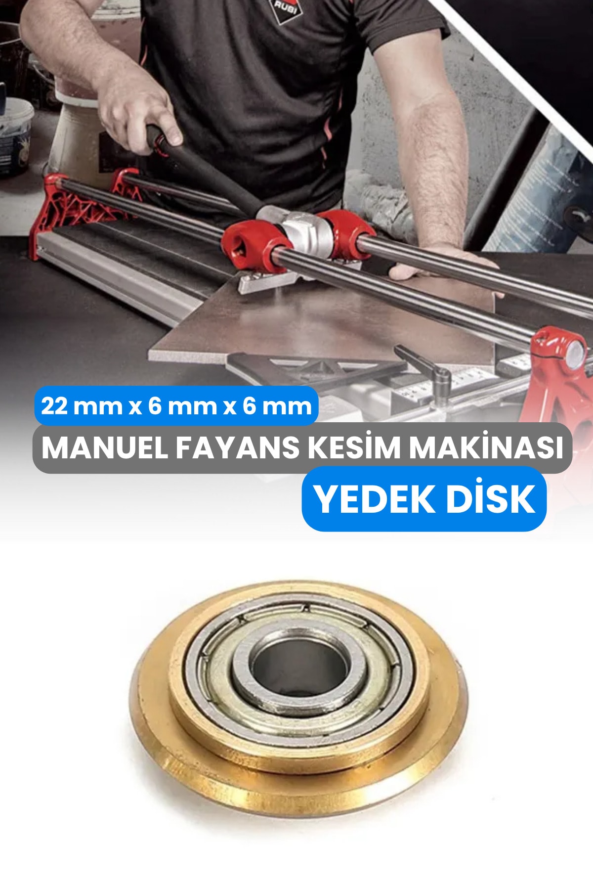 Fayans Kesme Makinesi için Karbon Elmas Tekerlek Kesici Disk Yedek Tekelek 22mm