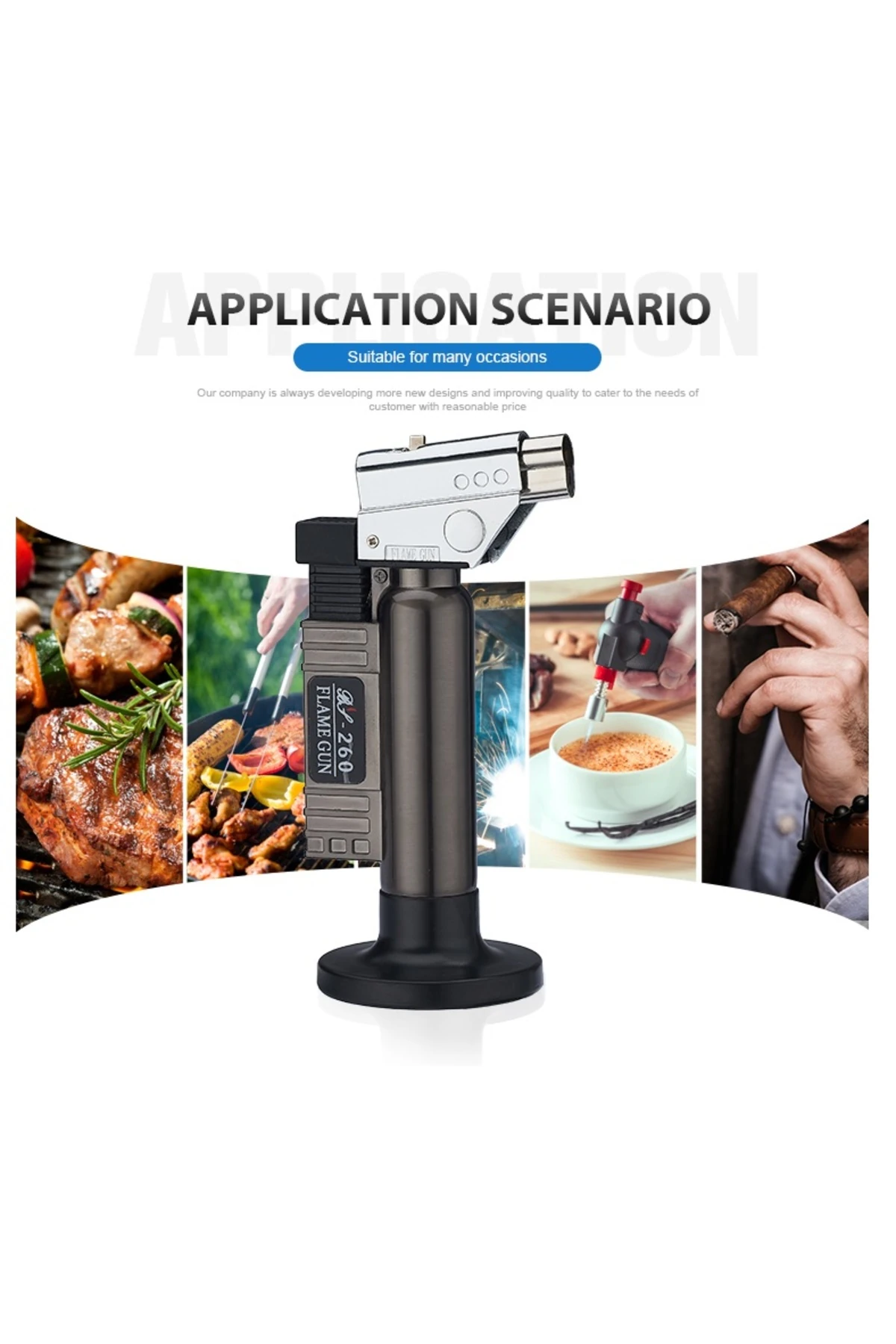 Bs-261 Jet Alev Bütan Gaz Tıbbi Diş Kesme Meşale Çakmak Metal Gövde Çakmak Pürmüz Torch