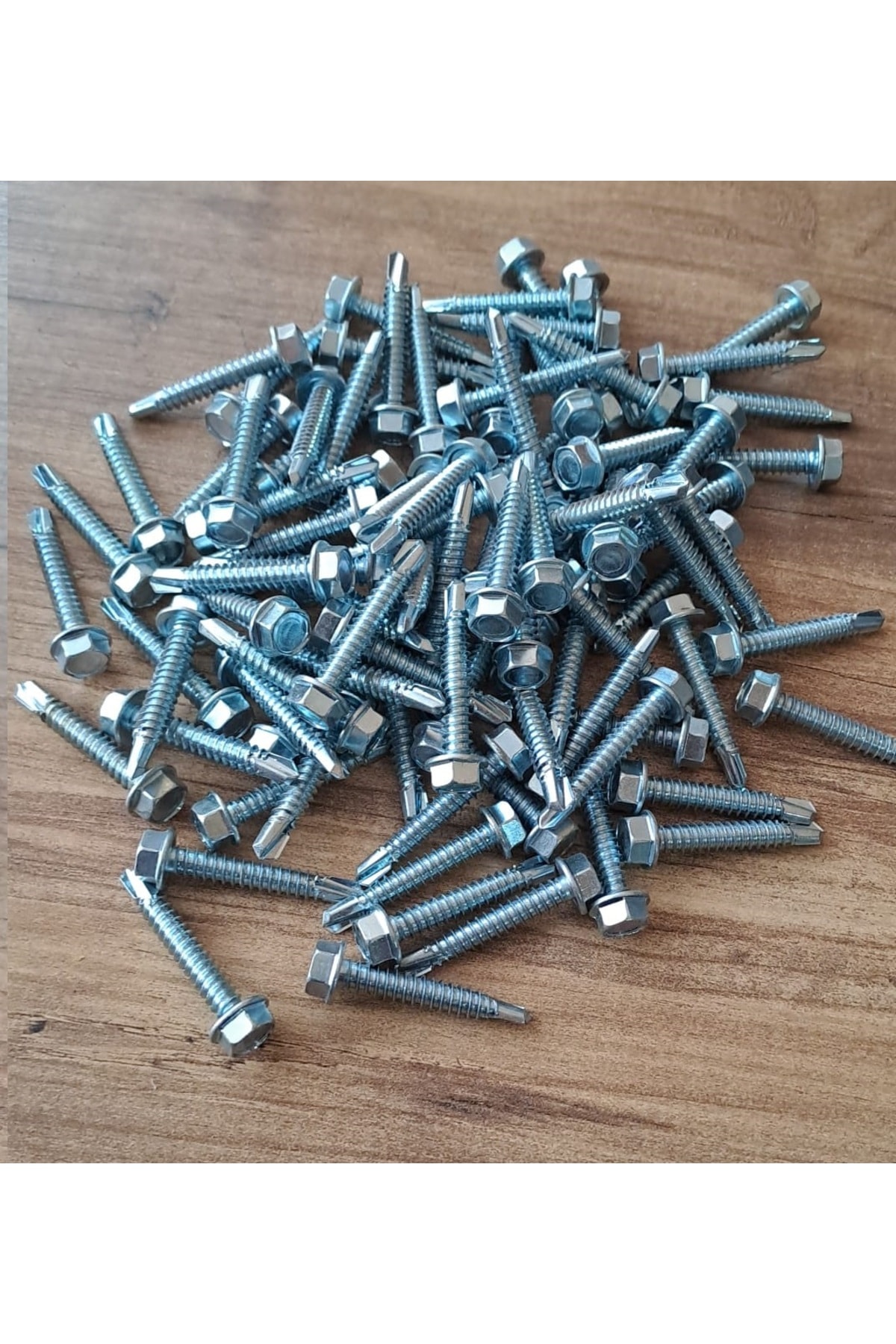 Akıllı metal vida 304 kalite paslanmaz çelik 100 adet  lokma başlı Matkap uçlu altığen kafalı