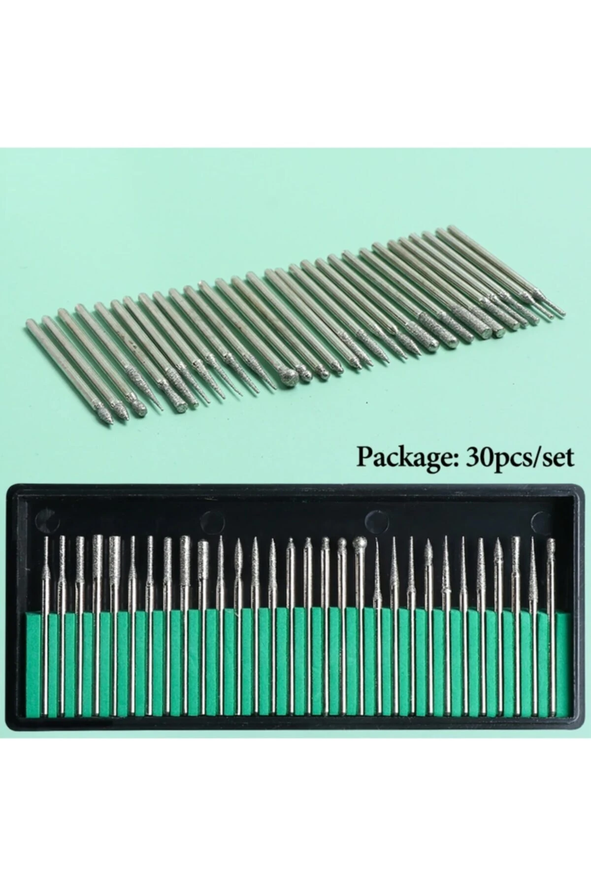 42 Parça Protez Tırnak Kuru Manikür Freze Ucu Seti Temizleme Parlatma Manikür Pedikür Uç Seti Keçeli