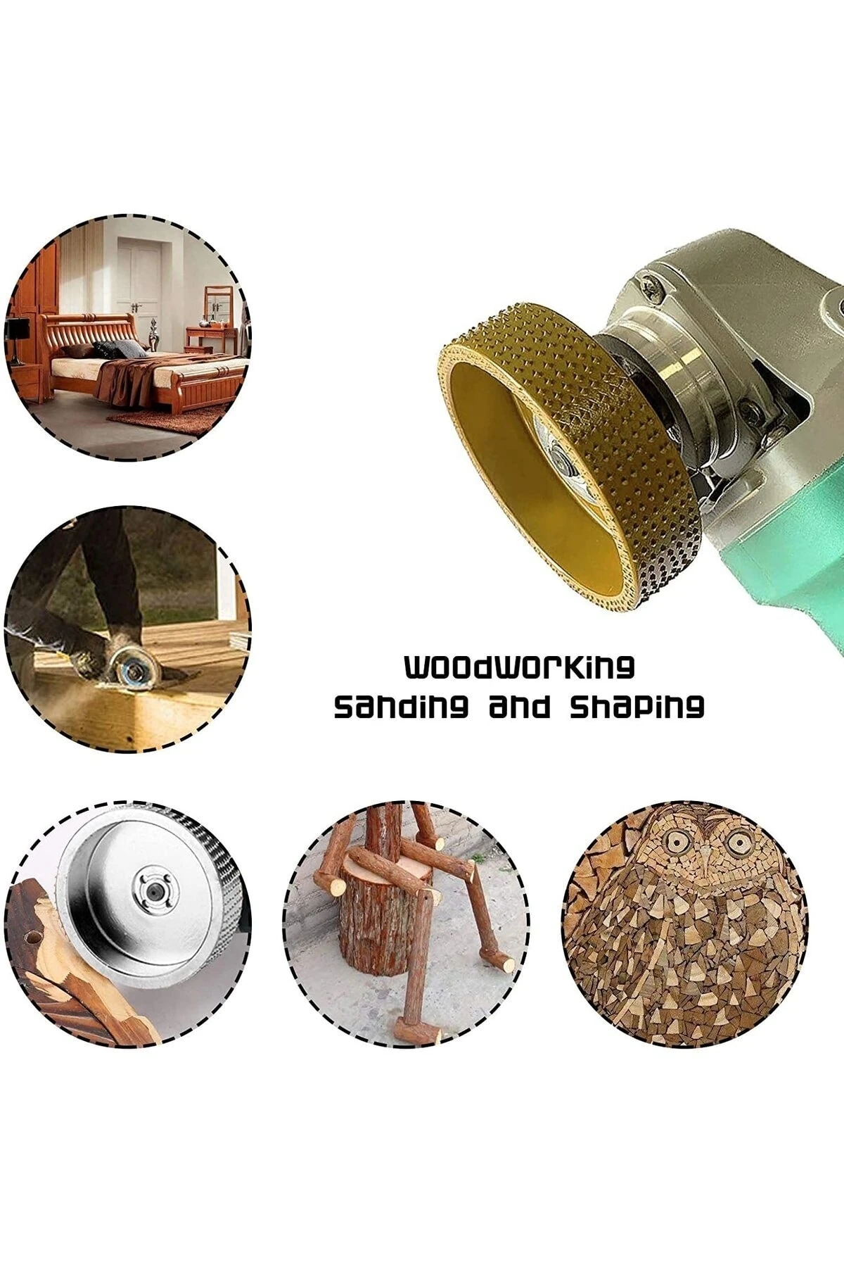 Ahşap Taşlama Törpüleme Aşındırma kesme oyma diski 115mm