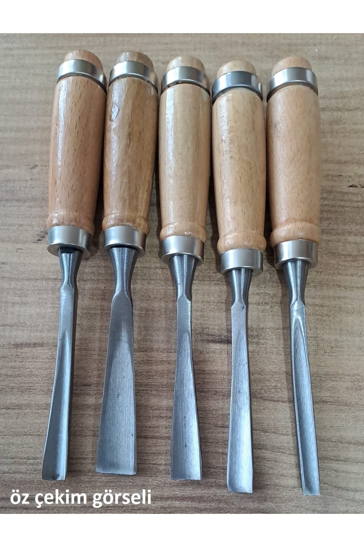 Ahşap Oyma Konik Iskarpela Bıçak Alet Seti Kaşık Kuksa Oval Oyma Yontma Torna Çakısı 5 Parçalı Set