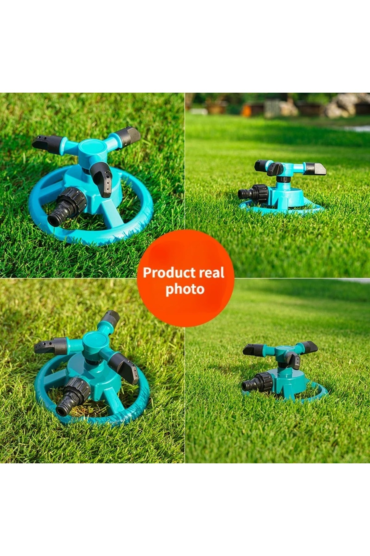 3 lü Sprink Yeşil 360° Döndürme Otomatik Sulama Sistemi Bahçe Çim döner püskürtme aracı