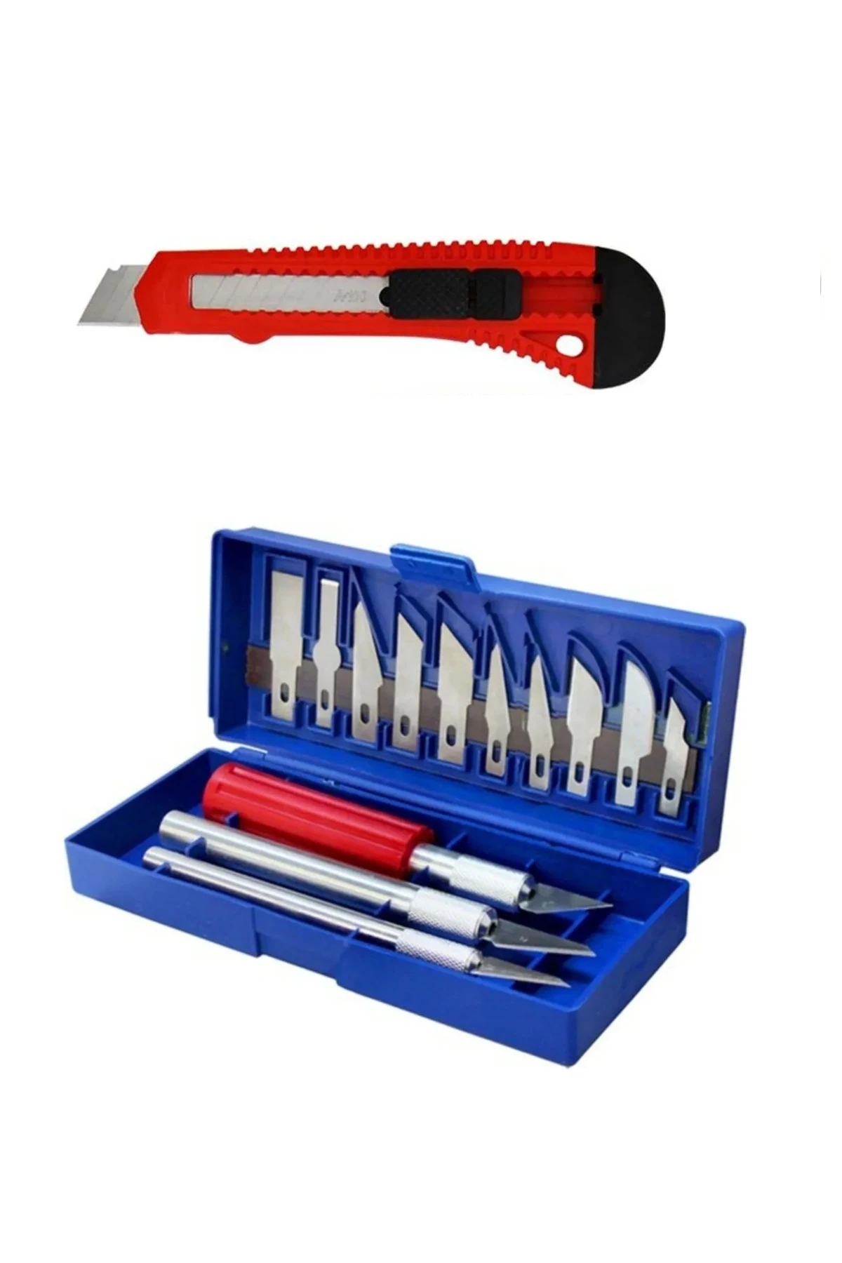 13 Parça Neşter Ucu Hobi Maket Bıçağı Falçata Ucu Neşter Seti kutulu Bistro Katetuar Bistüri