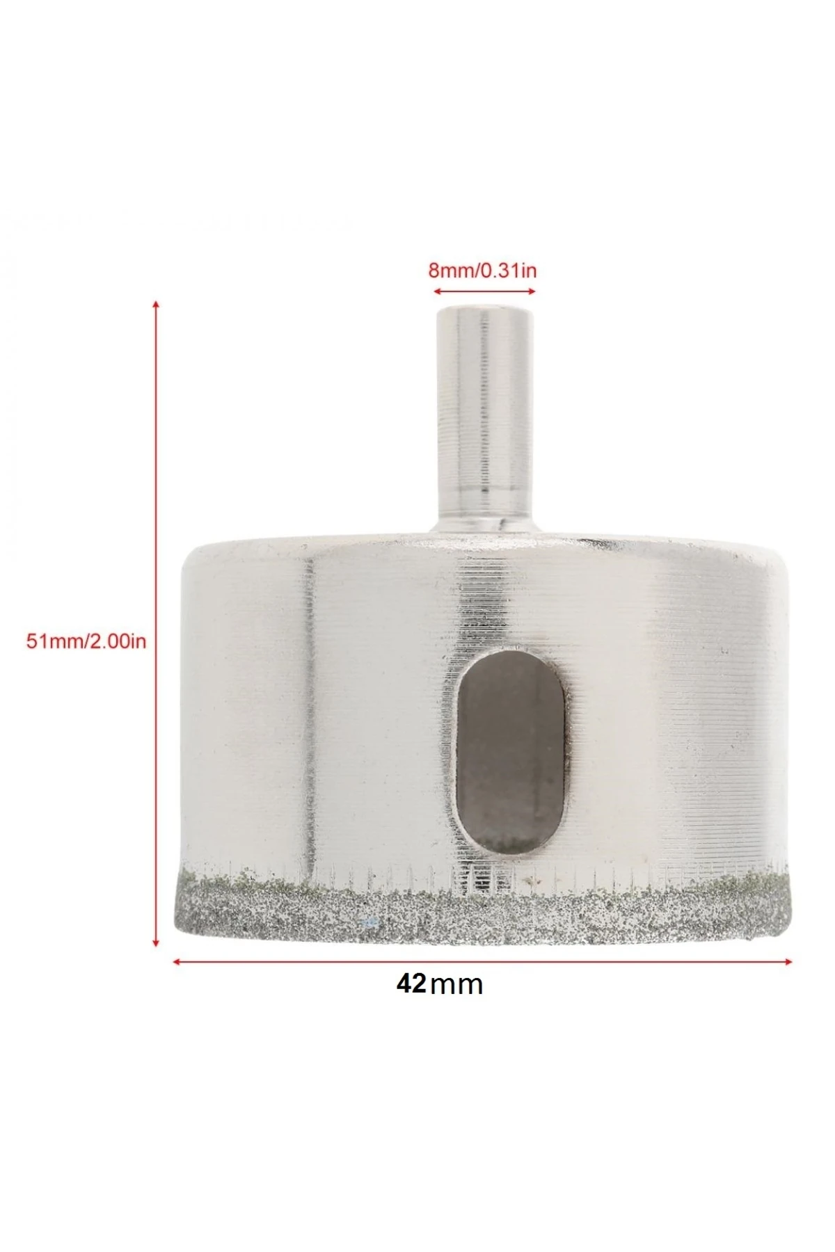 Mermer Granit Fayans Cam Yuvarlak Delme 42mm Matkap Uyumlu Elmaslı Boru Tipi Panc