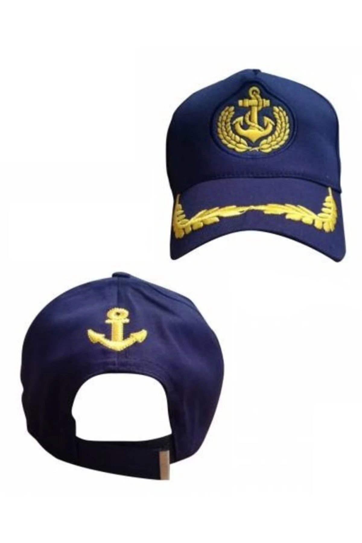 Unisex Lacivert Nakışlı Şapka