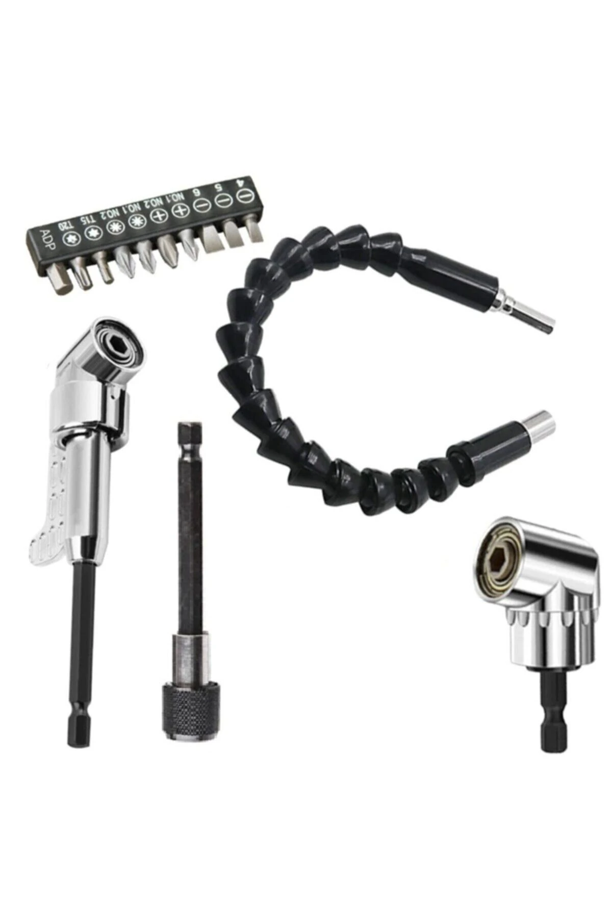 Matkap Için Vidalama Uç Seti Altıgen Hex Köşe Kör Vidalama Adaptörü Hızlı Bits Adaptör Esnek Hortum