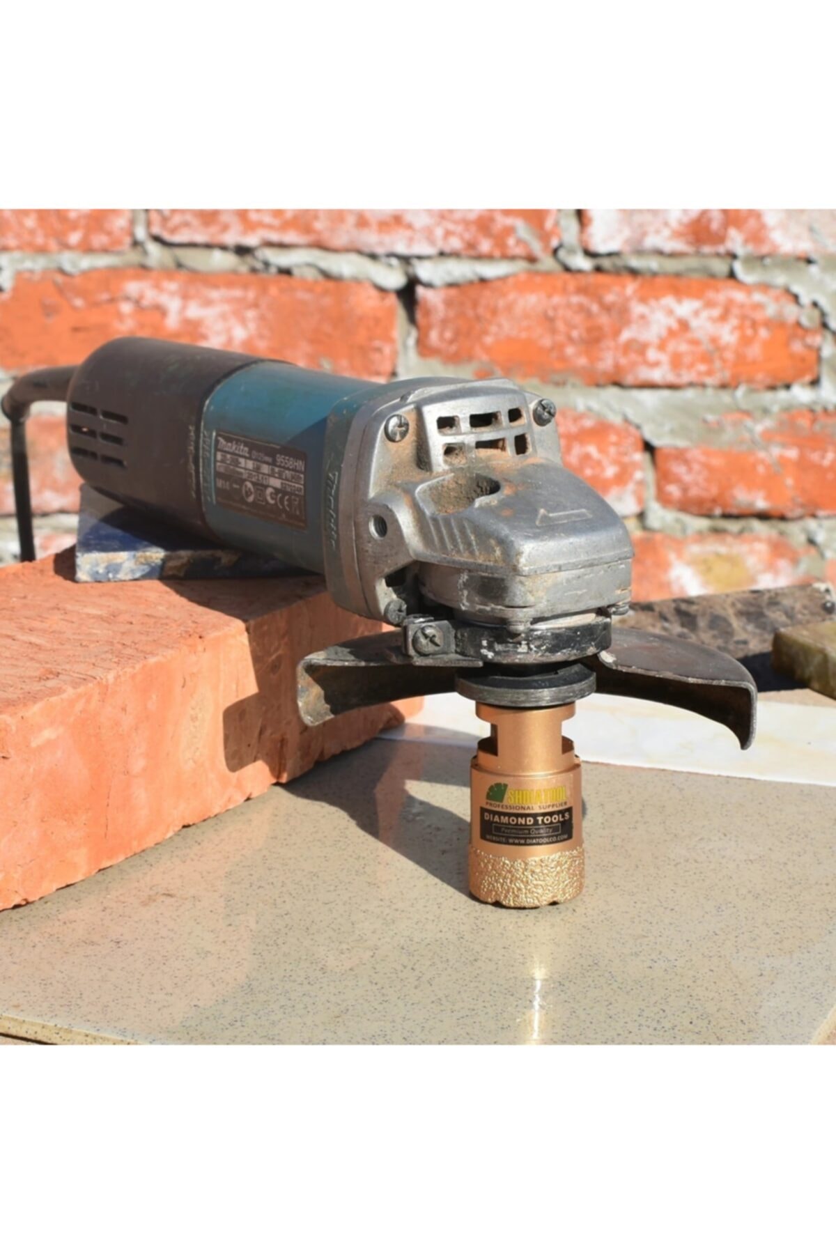 Mermer Granit Fayans Beton Delme Pancı 14mm Sarı Elmas Karot Vakum Kaynaklı Elmas Karot Sondaj Ucu