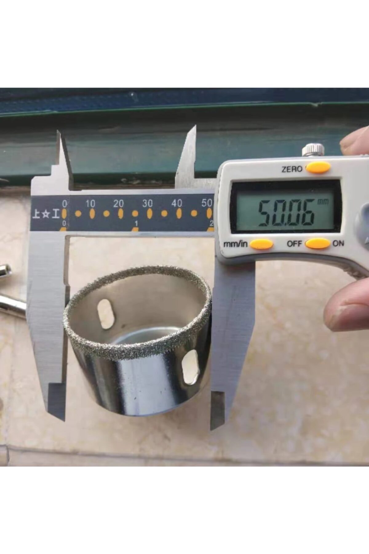 Mermer Granit Fayans Cam Yuvarlak Delme Panç Elmas Uç Yuvarlak Açma Matkap Için Karot 5cm (50mm)