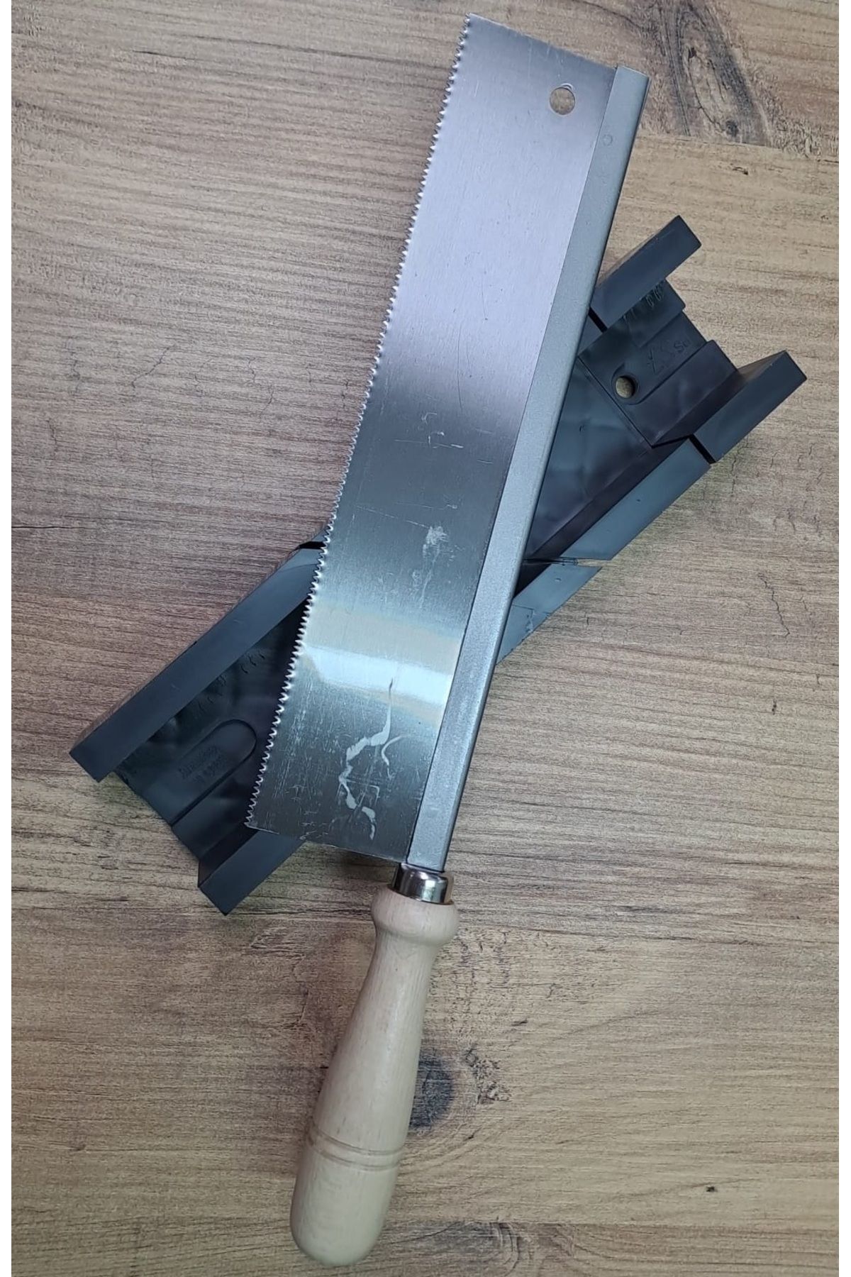 Gönye Köşe Kesim Kutusu Marangoz Hobi 90 45 Dereceli Kesim Aparatı Eğik Kesme Kılavuzu