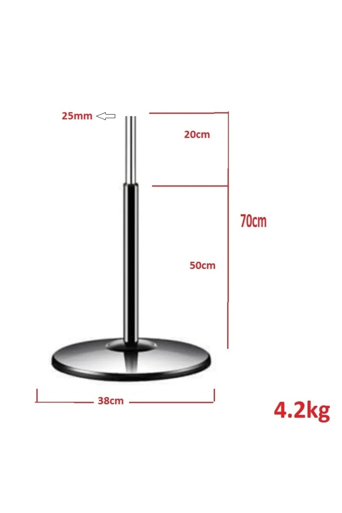 Vantilatör Ayağı Teleskopik Borulu Simit Ayak Fan Pervane Ayak 38cm Çap 70cm Uzunluk