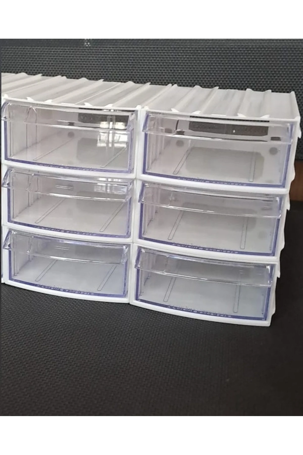 Şeffaf Çekmeceli Organizer Kutu 6 Kutu Dremel Gravür Boncuk Mücevher Saklama Kutusu düzenleyici