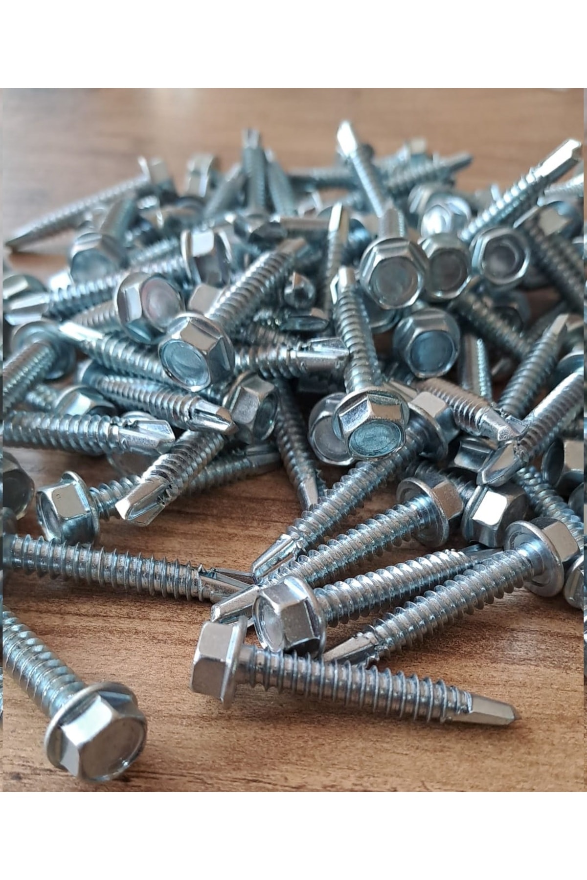 Akıllı metal vida 304 kalite paslanmaz çelik 100 adet  lokma başlı Matkap uçlu altığen kafalı