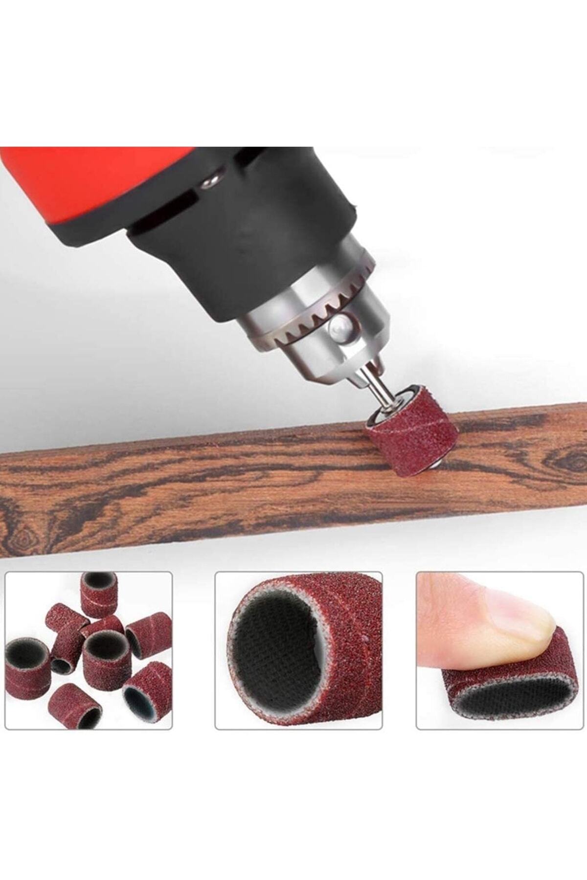 Mini Gravür Makineleri Için Mop Cırt Taban Flap Disk Silindir Zımpara Seti 70 Parça Takım