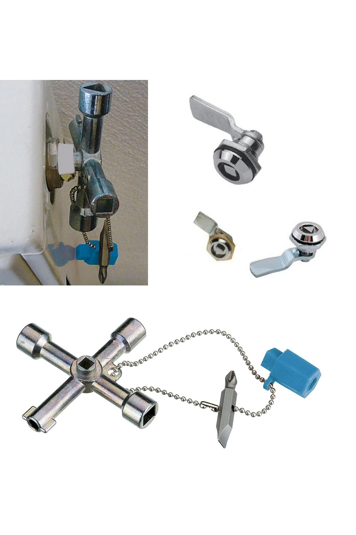 Pano Aanahtarı Istavroz Metal Pano Kilit Anahtarı Extra Bits Uçlu Elektrik Kumanda Dolabı Fonksiyonl