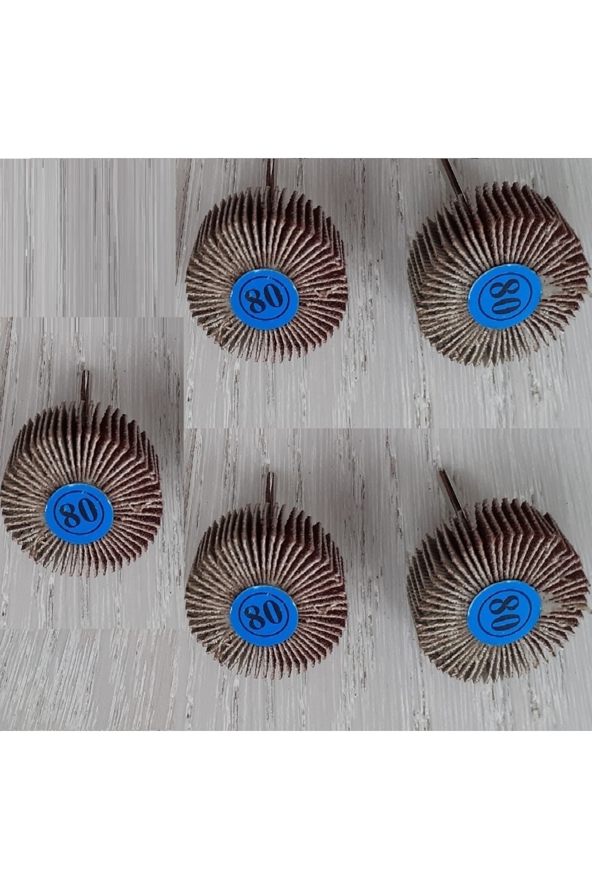 Mini Gravür Makinaları Için Mop Flap Disk Zımpara Seti 8li 3mm Sap Çoklu Yaprak Zımpara Takımı