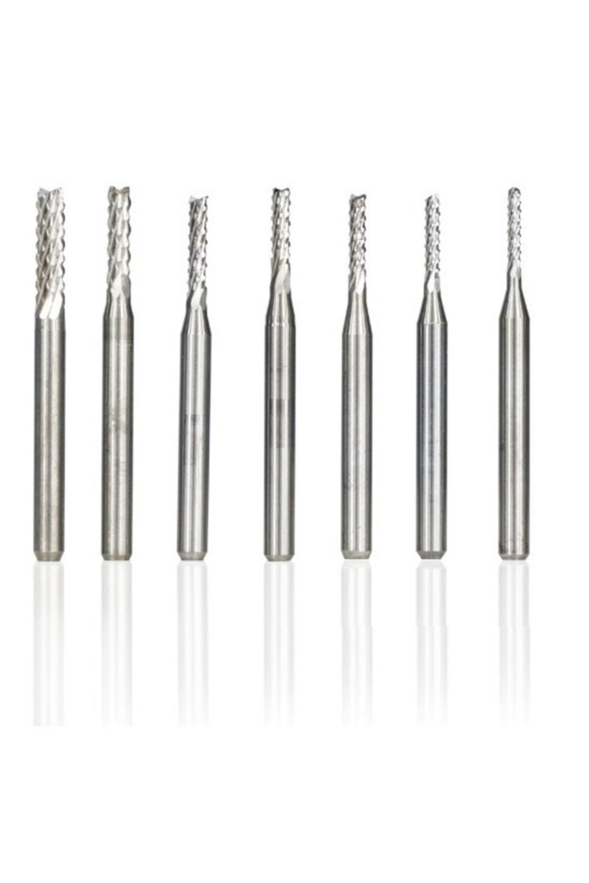 Dremel Benzeri Kalıpçı Taşlama Cnc Karbür Uç Seti Yoğun Çelik Tungsten 7 Parçalı 3.2 Çap Mil Freze