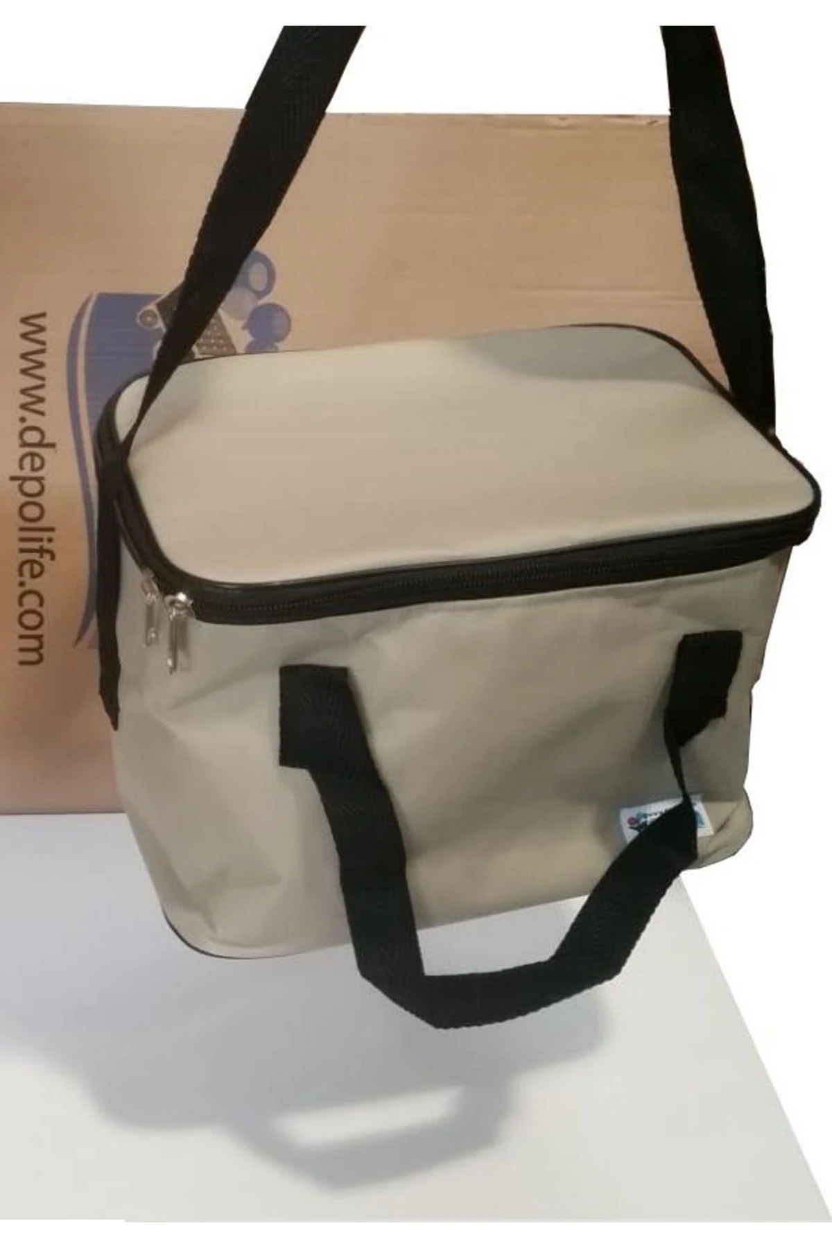 Buzluk Çanta 15 Litre Hacim Kamp Plaj Piknik Seyahat Için Isı Korumalı Termoslu Çanta Krem