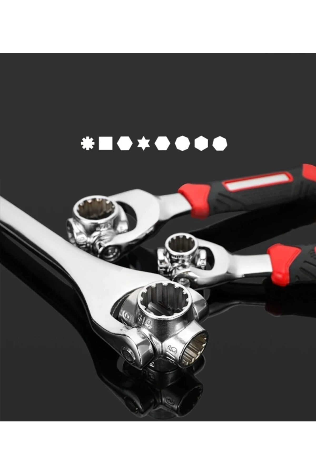 Çok Fonksiyonlu Lokmalı Alet Seti Sökme Takma Mafsallı 360 Derece Döner Şaft Professional Paslanmaz