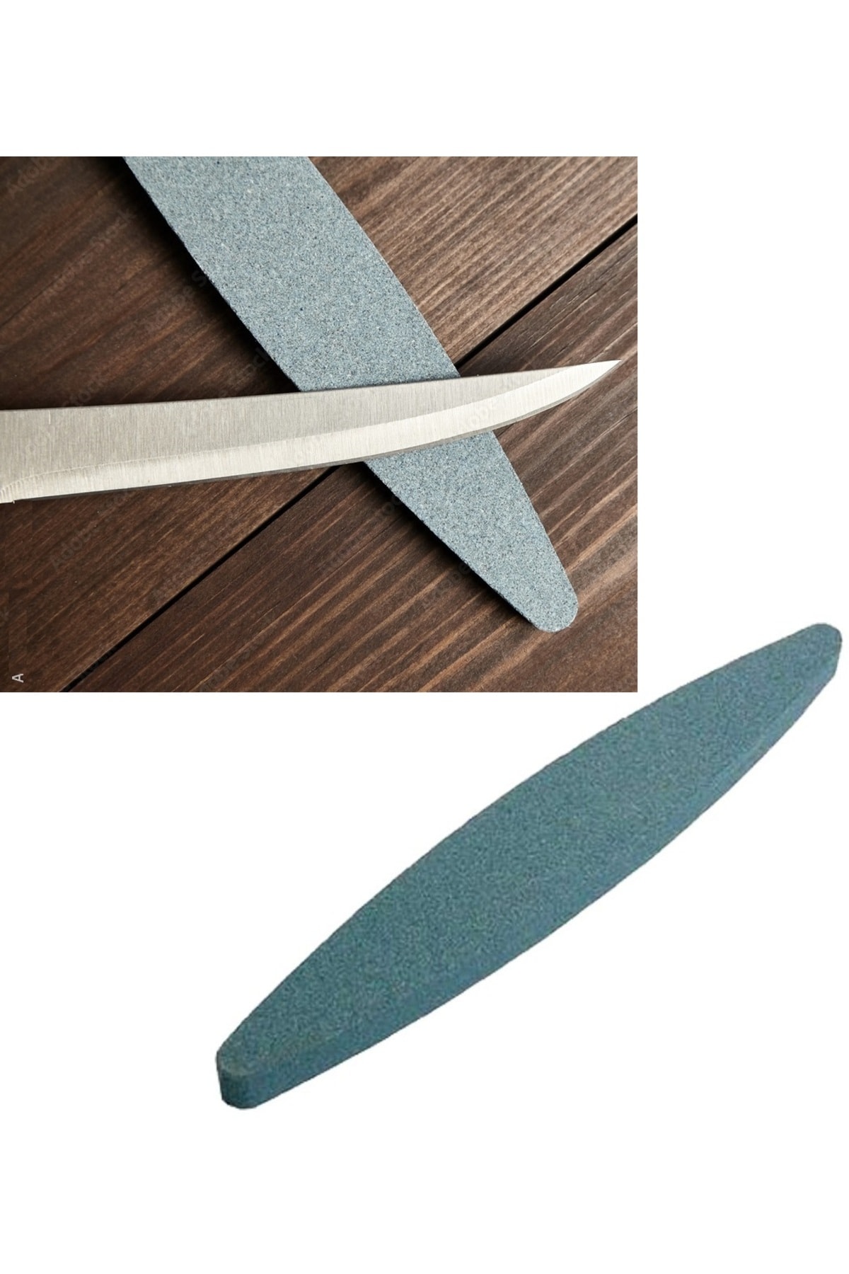 bıçak bileme oval masat ve bileme taşı satır nacak bileme Yassı 37cm masat tırpan taşı seti