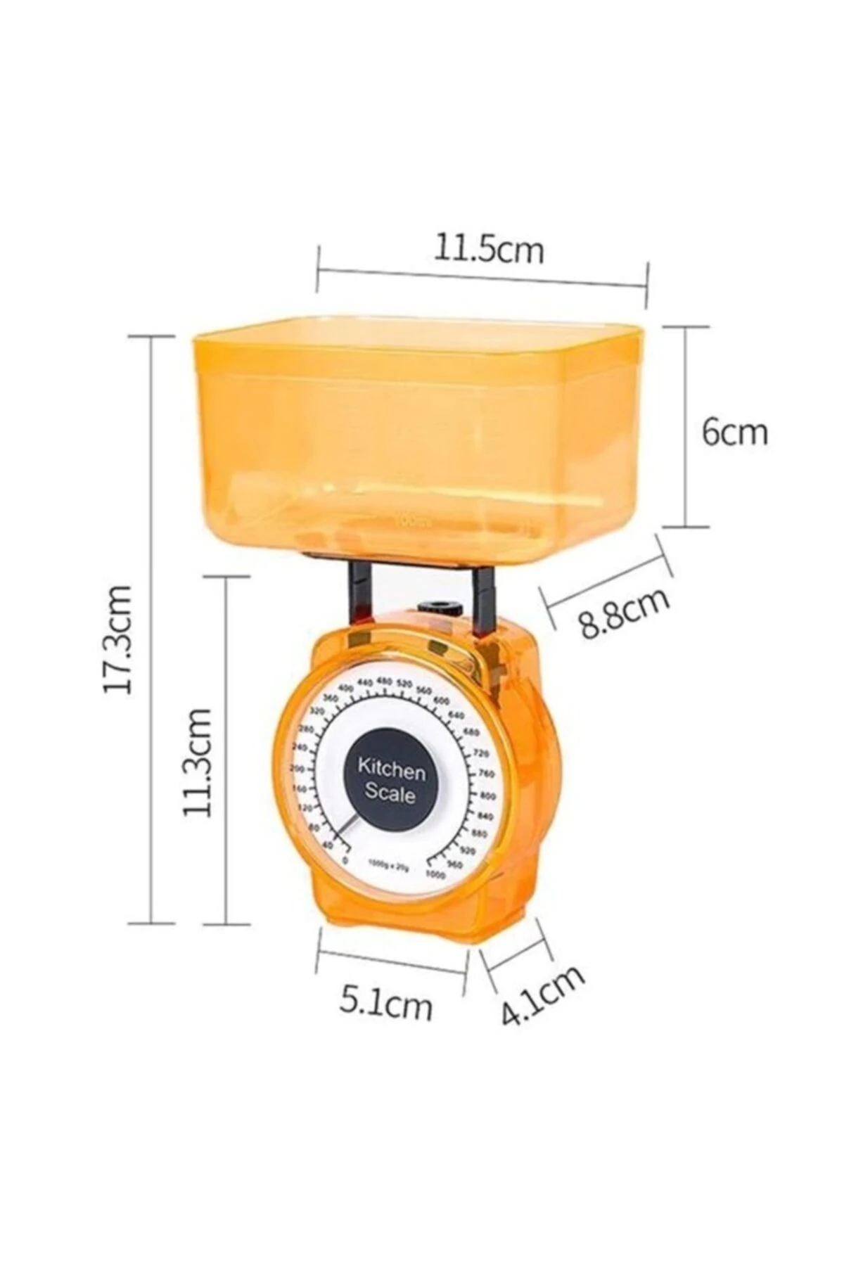 1 Kg Hassas Mekanik Mutfak Tartısı Gıda Litre Ölçer Dara Ölçekli Hassas Terazi Mekanik Tartı Kantar