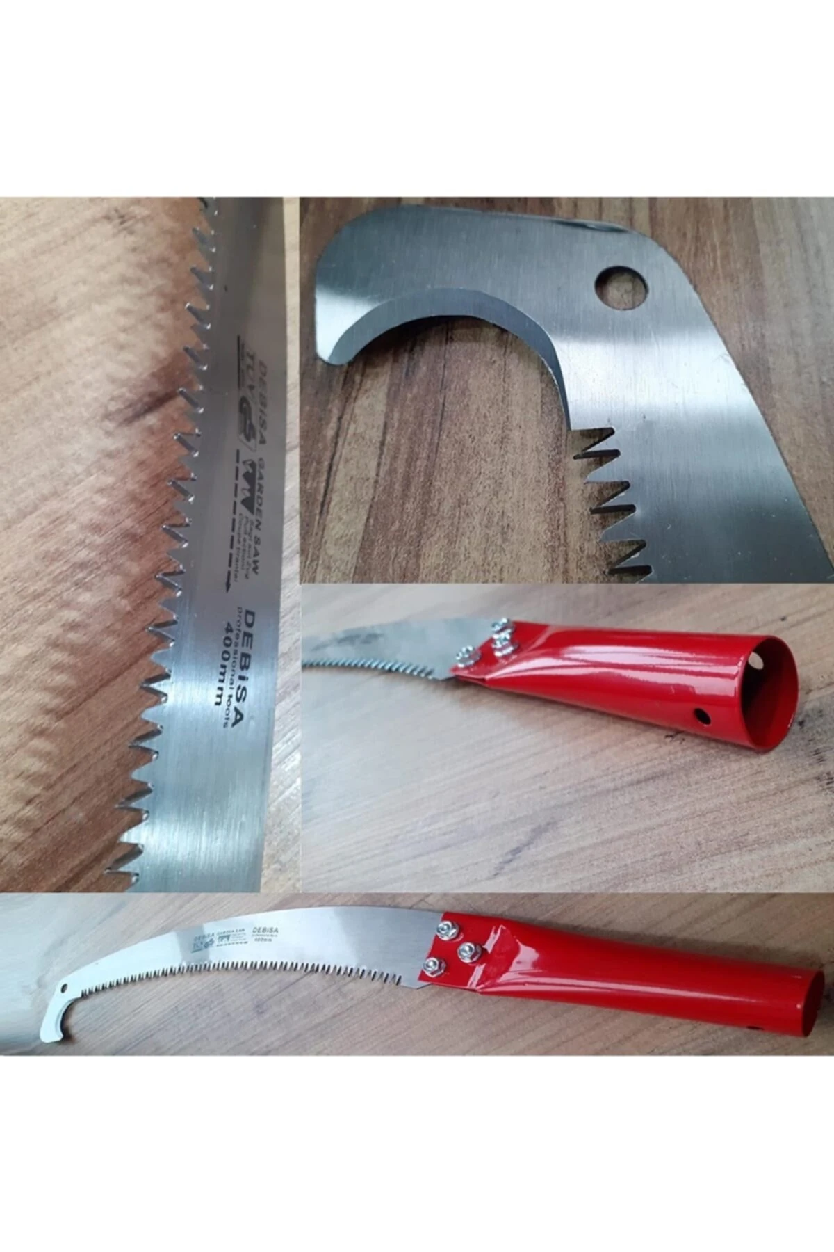 Kıvrık Dal Ağaç Çalı Diken Kesme Testeresi Sırık Sap Takılabilir Tepe Testeresi Lazer Bıçaklı Sapsız