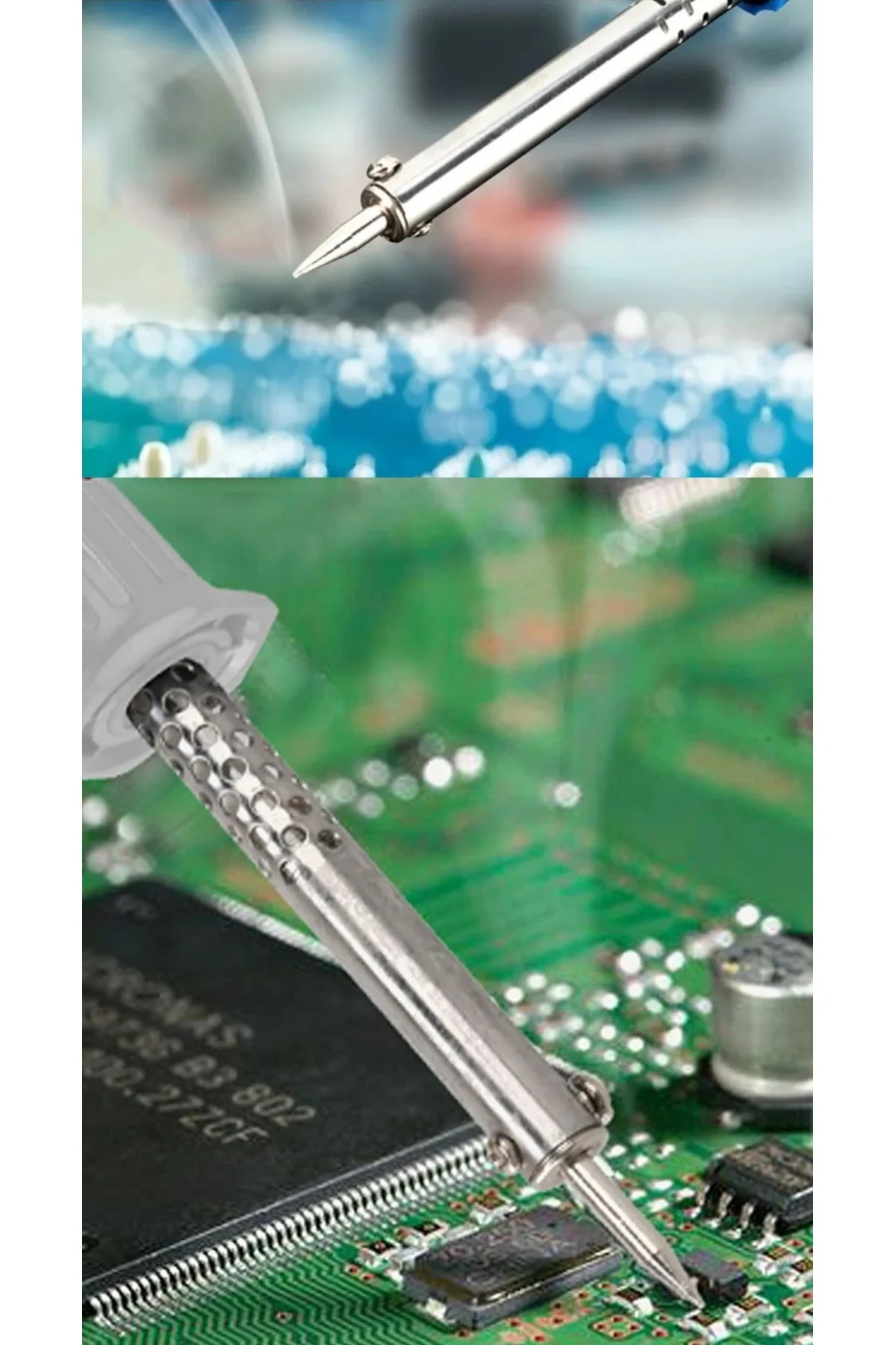 40 Watt Profesional Kalem Havya Lehim Pompası Sehpası Lehim Pastası Elektronikçi Takım Seti