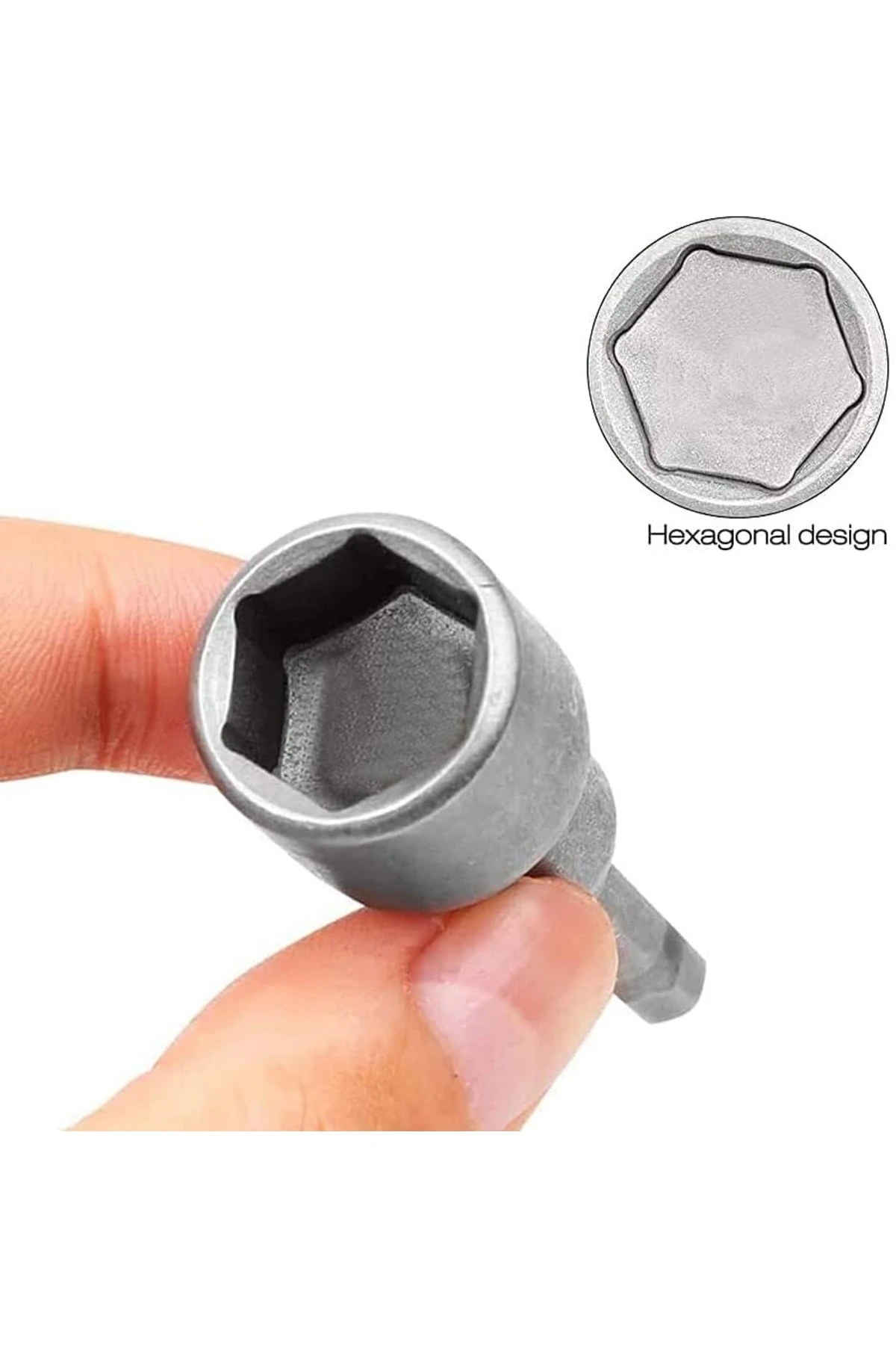 Somun Sökücü Bits Lokma Seti 1/4"vidalı Metrik Adaptör Matkap Ucu 5 Ila 13mm Altıgen Şaft 9 Parça