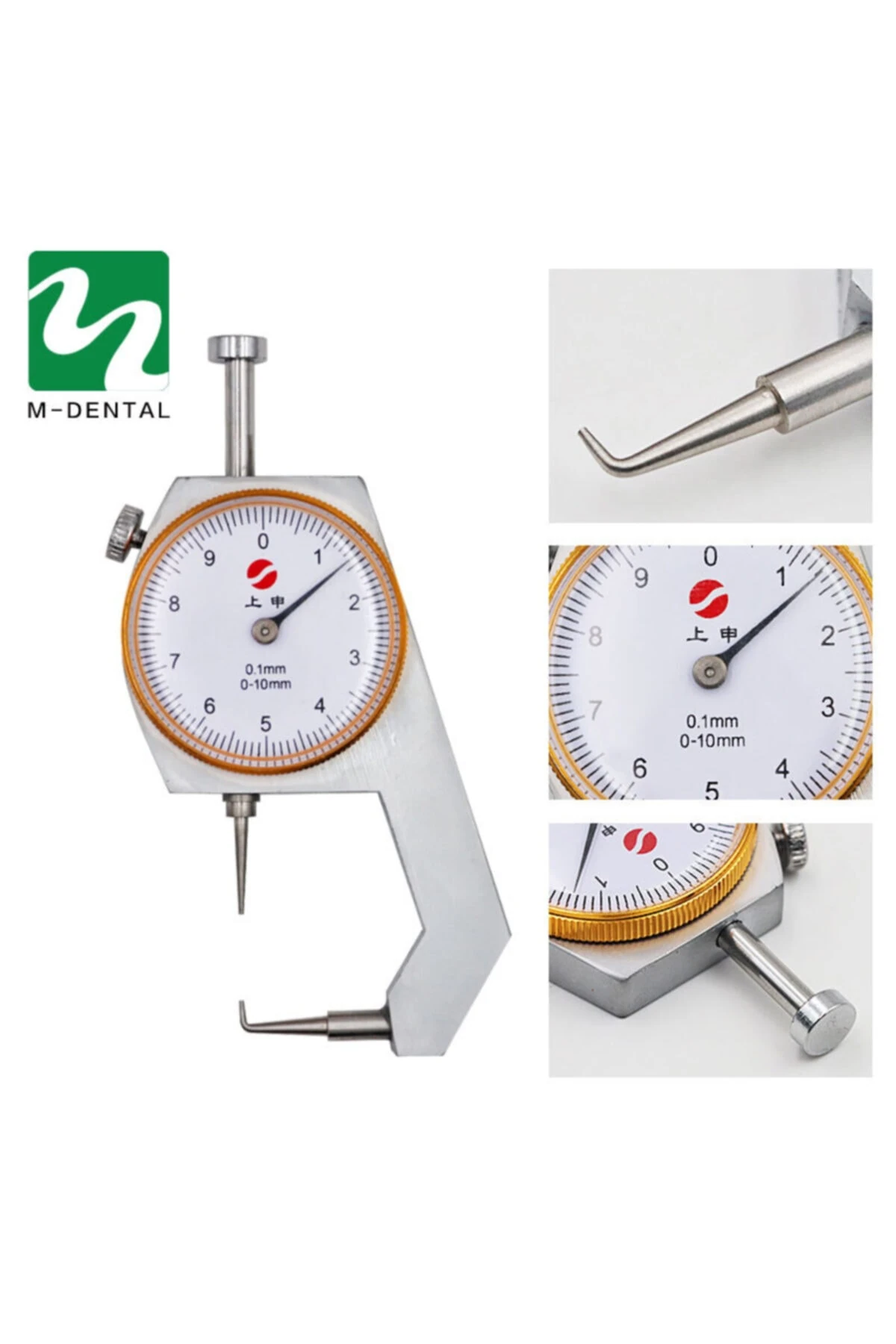 Kadranlı Sert Malzeme Kalınlık Ölçer Kumpas Gümüş Metal Saç Diş Ölçüm Kompratör Micrometre