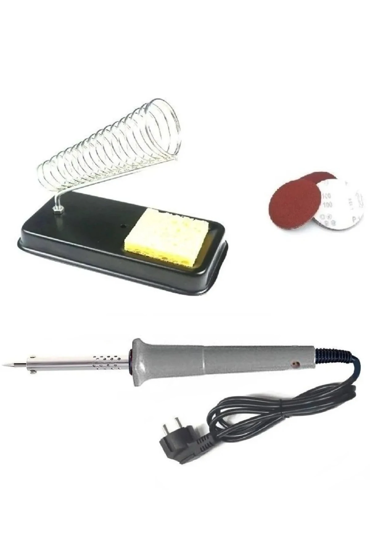 40 Watt Profesional Kalem Havya Lehim Pompası Sehpası Lehim Pastası Elektronikçi Takım Seti