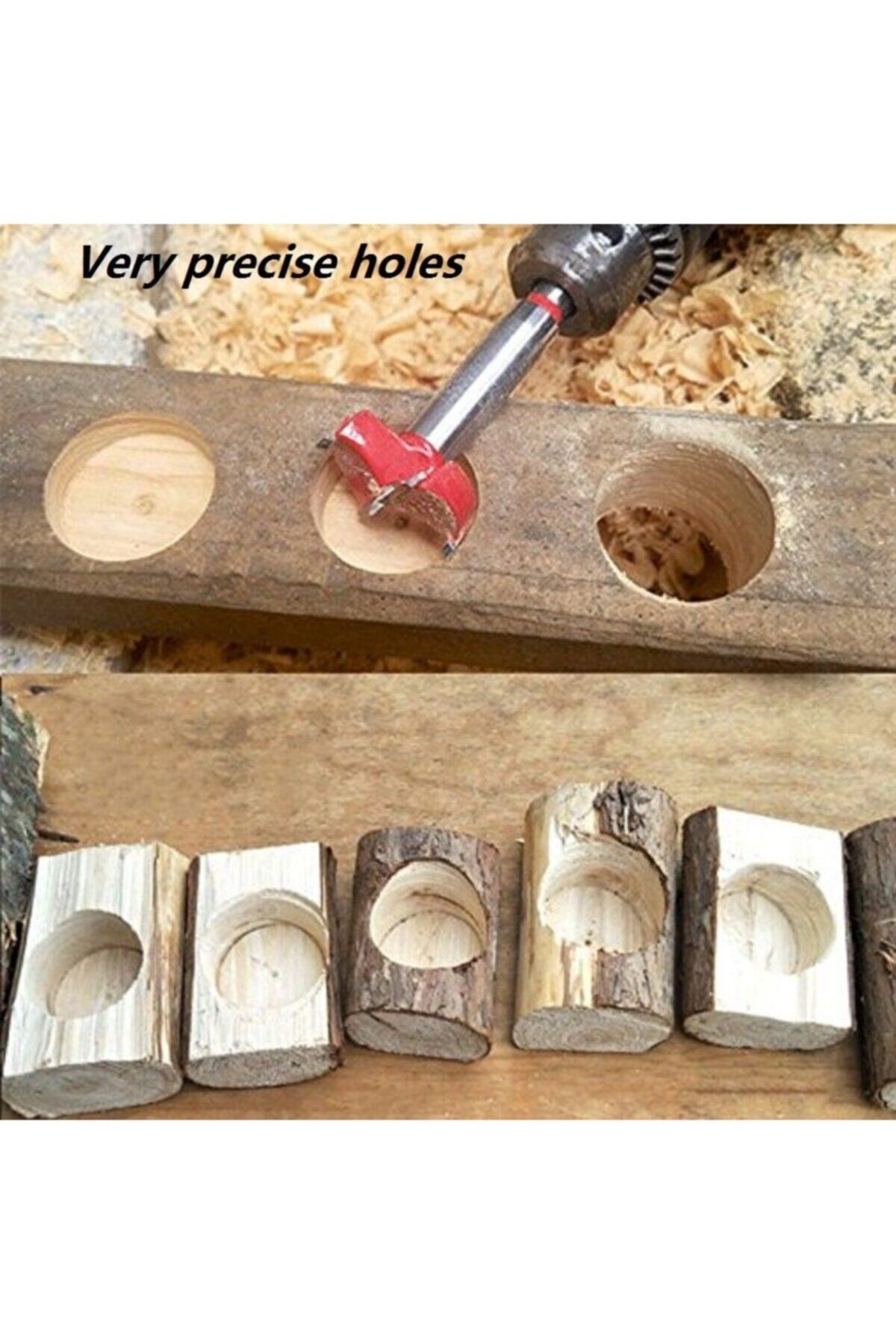 Ahşap Matkap Freze Uç Seti 5 Parça 15mm 20mm 25mm 30mm 35mm Tas Menteşe Mum Yuva Açma 6mm Sap