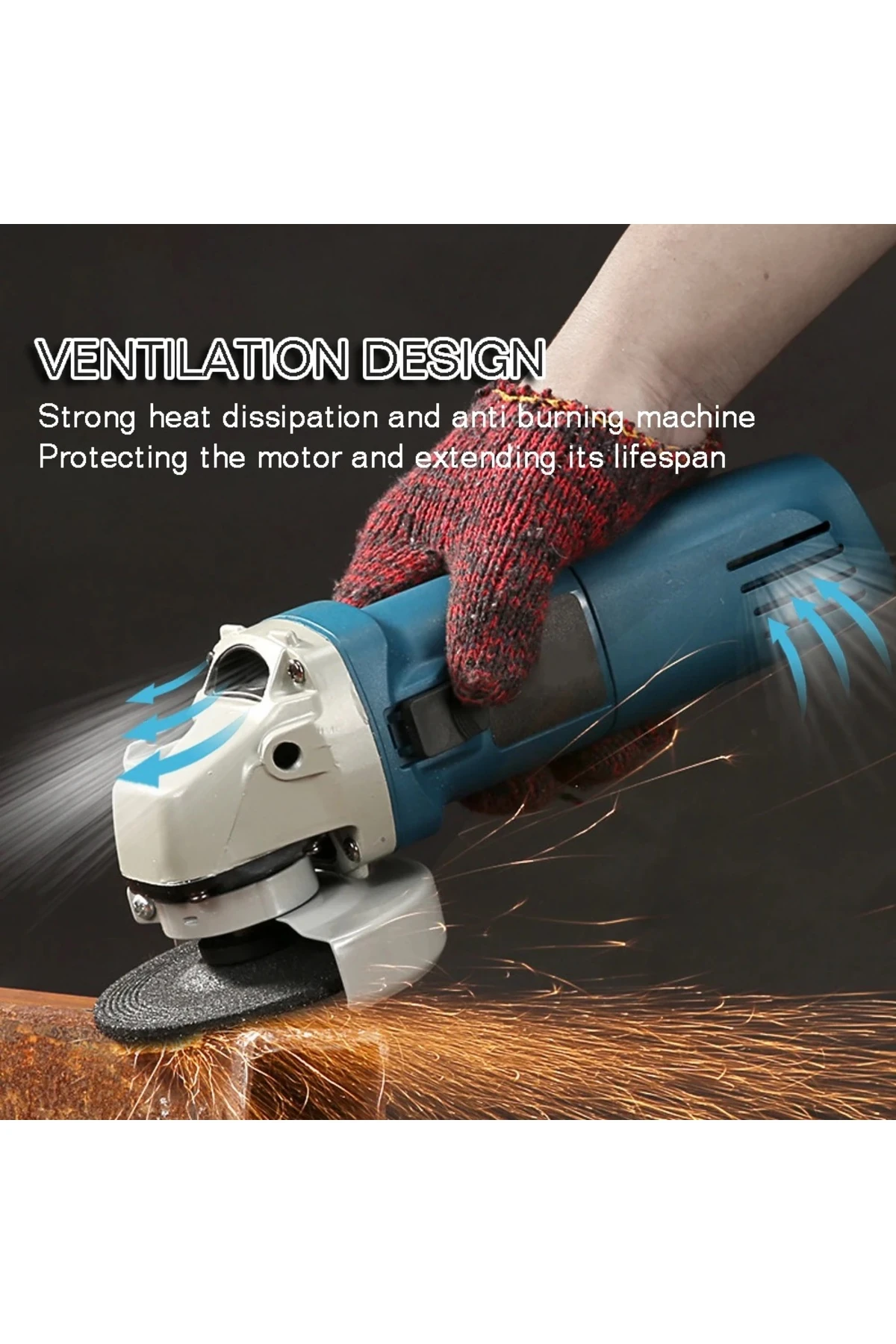 Avuç Taşlama 900w 115mm 11000 rpm spral taşlama makinesi anahtarlı slikon kordonlu anahtarlı