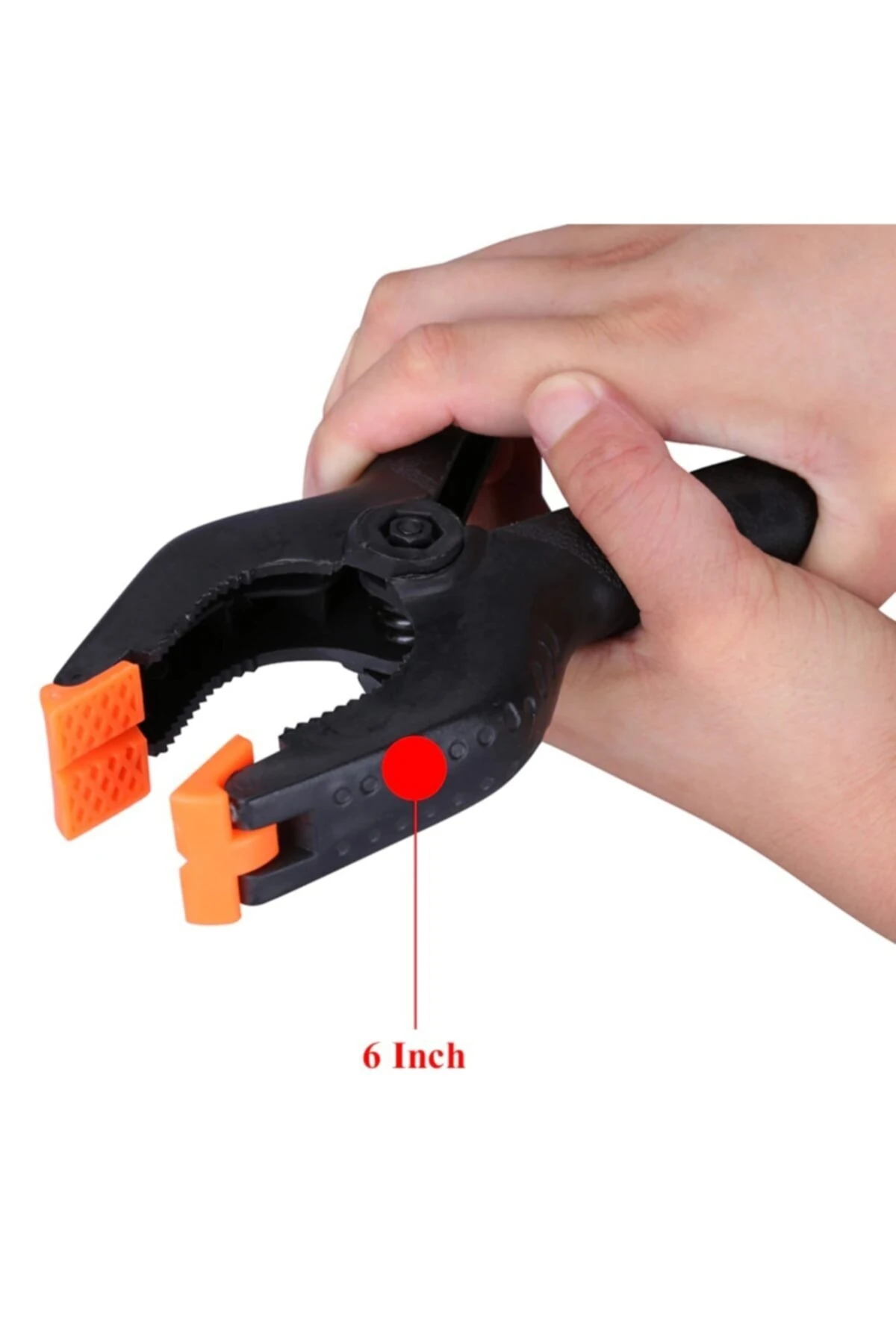 Mandal Tipi Mengene Işkence Plastik Kelepçe Güçlü Mafsallı Çene 4 Parça Kıskaç Mengene