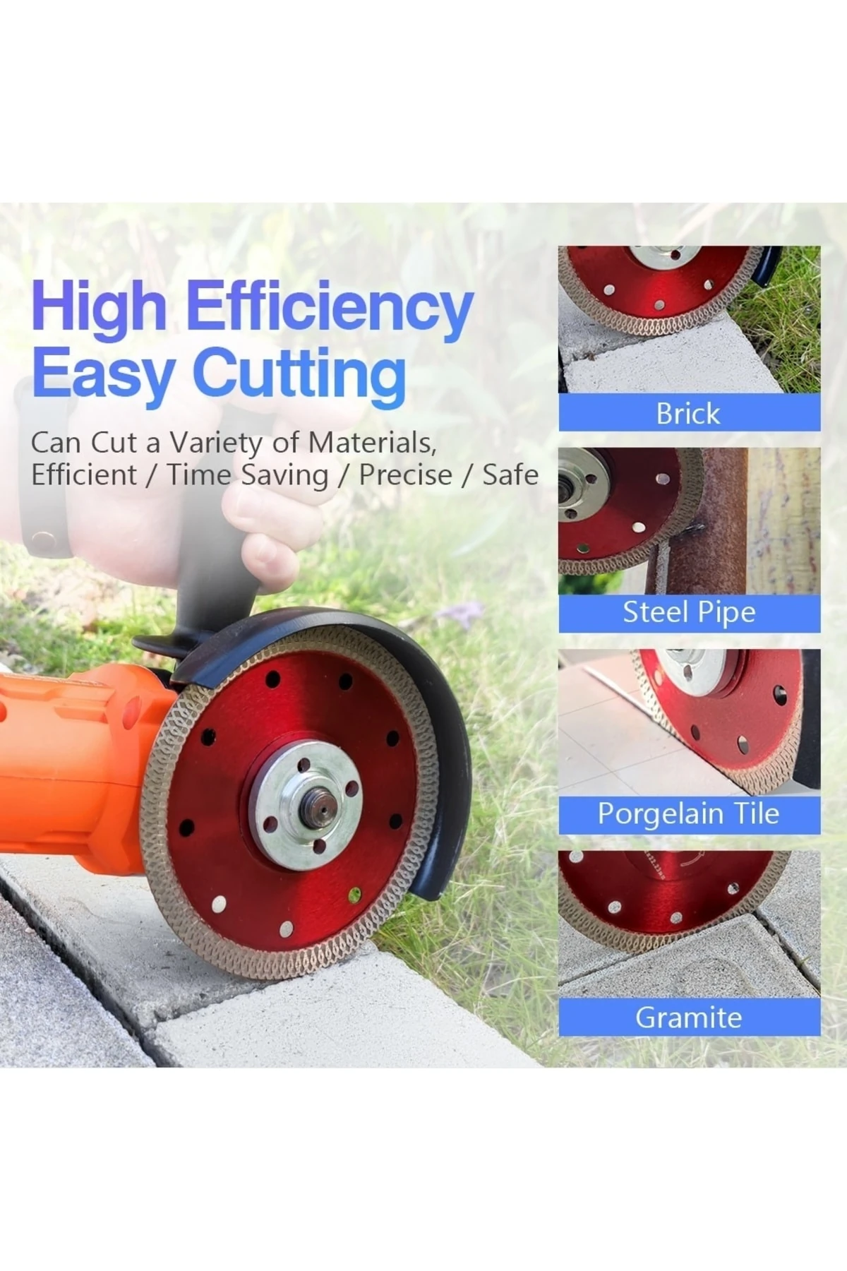 Çapraz Örgülü Turbo Elmas Testere Bıçağı 180mm Mermer Seramik Granit Hassas Kesim Diski